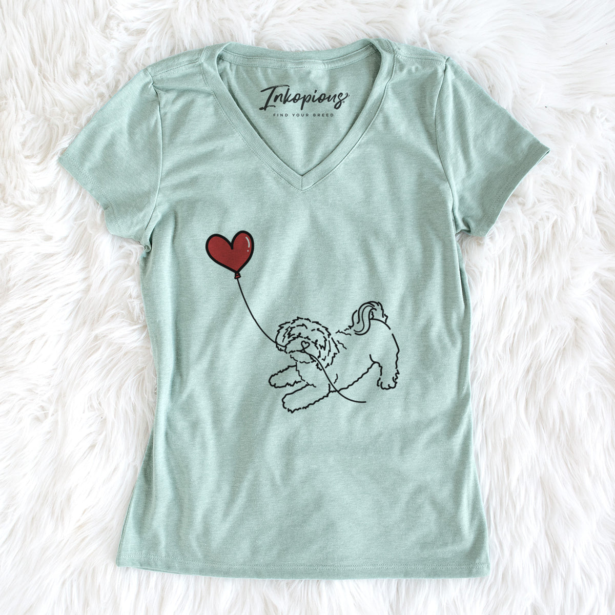 Shihpoo Heart String - Women's Perfect V-neck Shirt