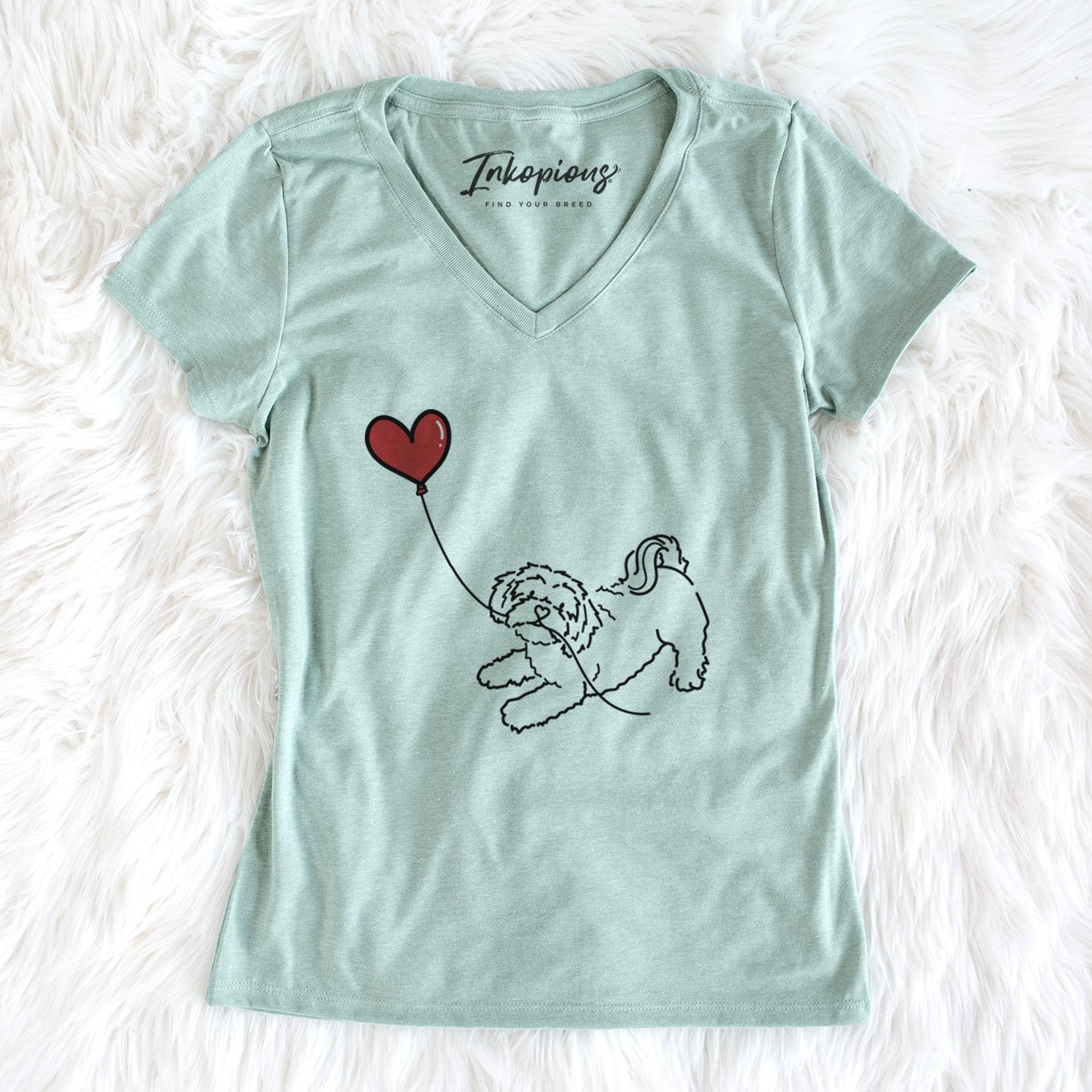 Shihpoo Heart String - Women's Perfect V-neck Shirt