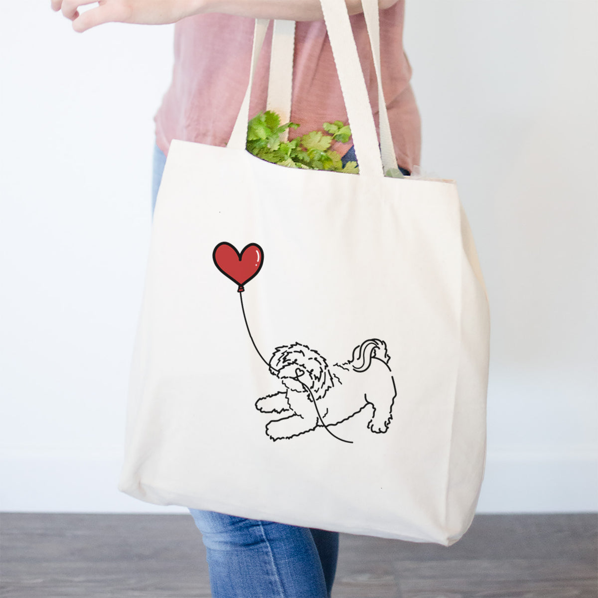 Shihpoo Heart String- Tote Bag