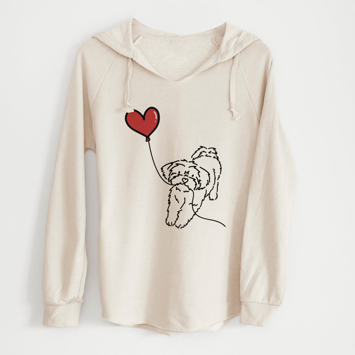 Shorkie Heart String - Cali Wave Hooded Sweatshirt