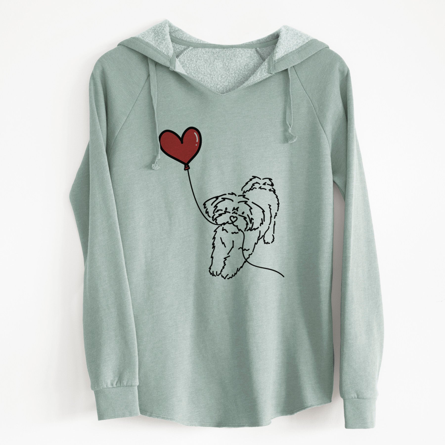 Shorkie Heart String - Cali Wave Hooded Sweatshirt