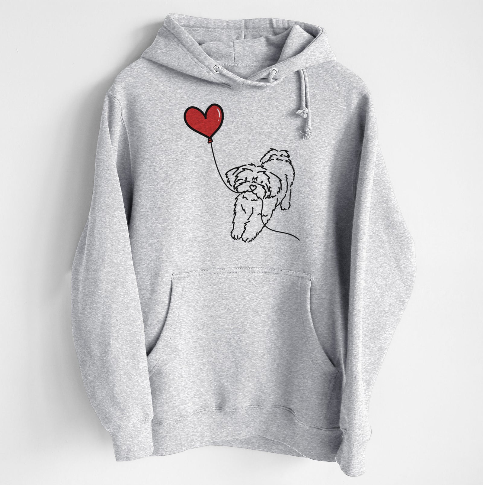 Shorkie Heart String - Heavyweight Fleece Hoodie
