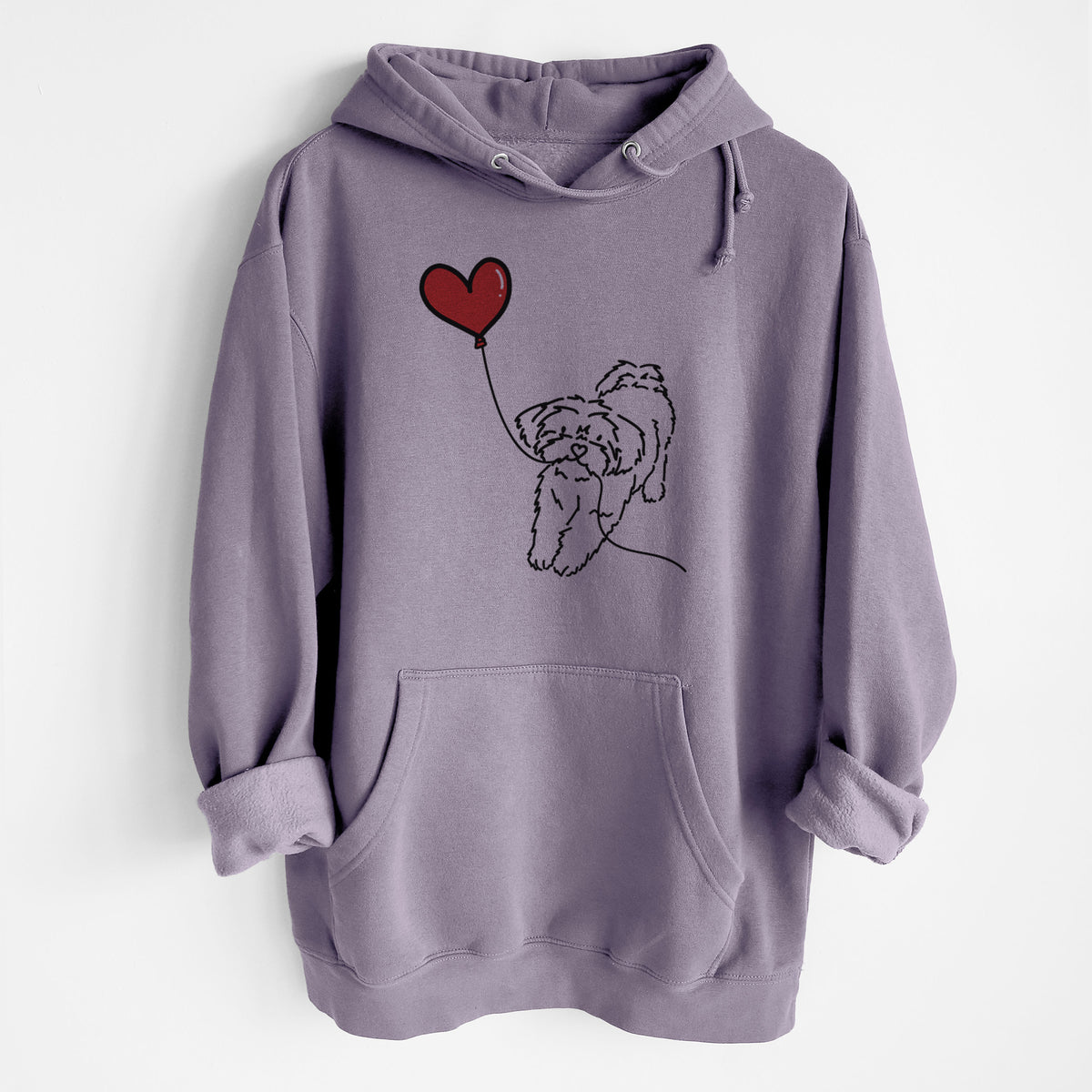 Shorkie Heart String - Heavyweight Fleece Hoodie