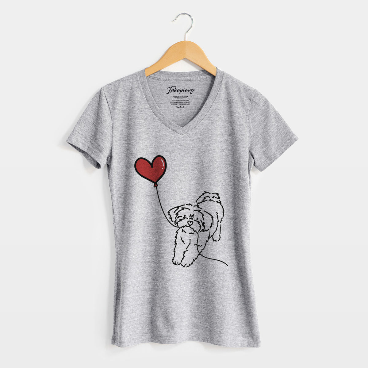 Shorkie Heart String - Women&#39;s Perfect V-neck Shirt