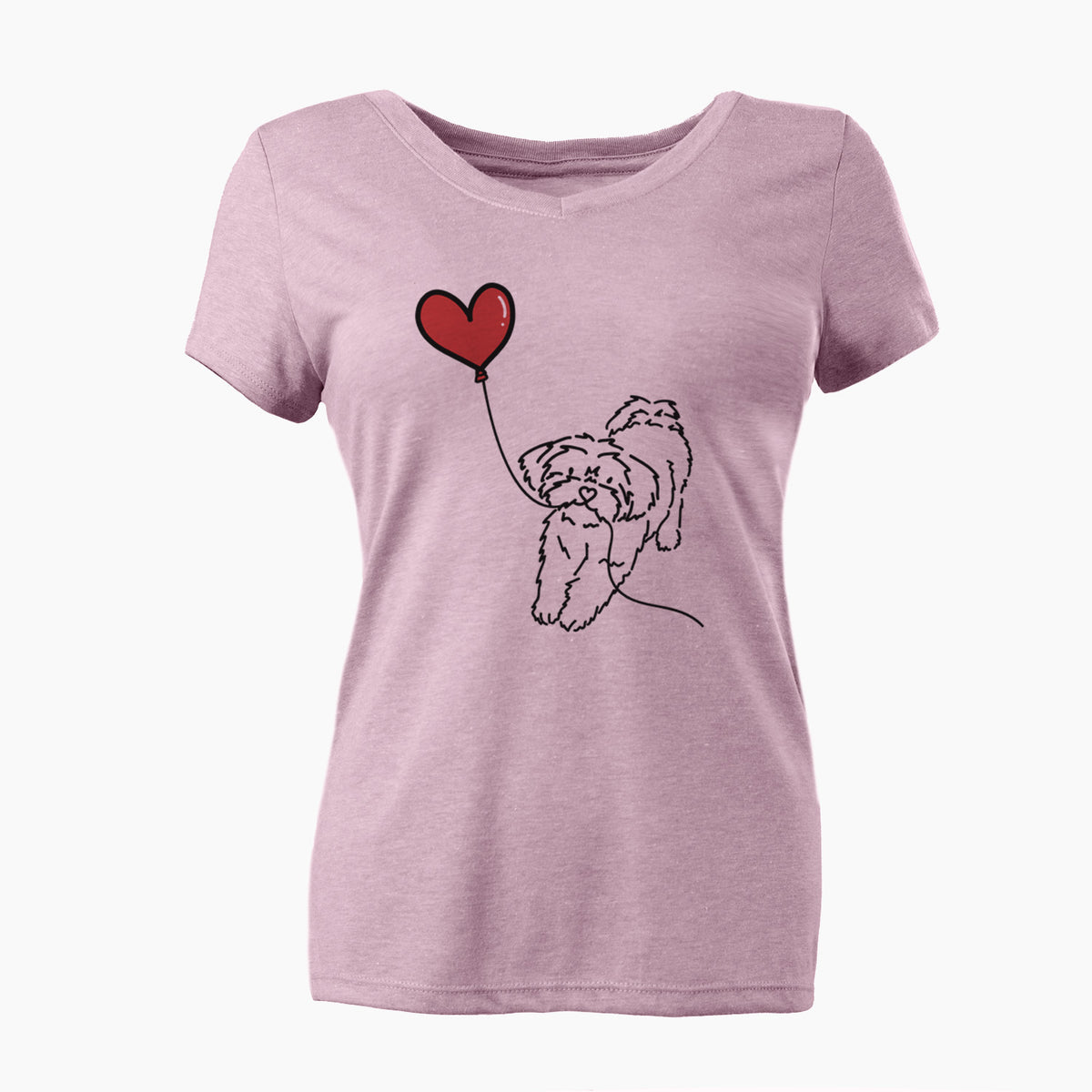 Shorkie Heart String - Women's Perfect V-neck Shirt