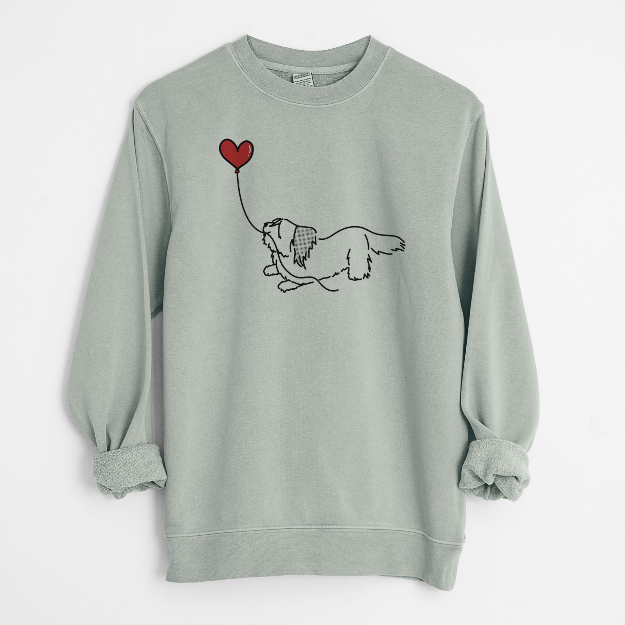 Skye Terrier Heart String - Unisex Pigment Dyed Crew Sweatshirt