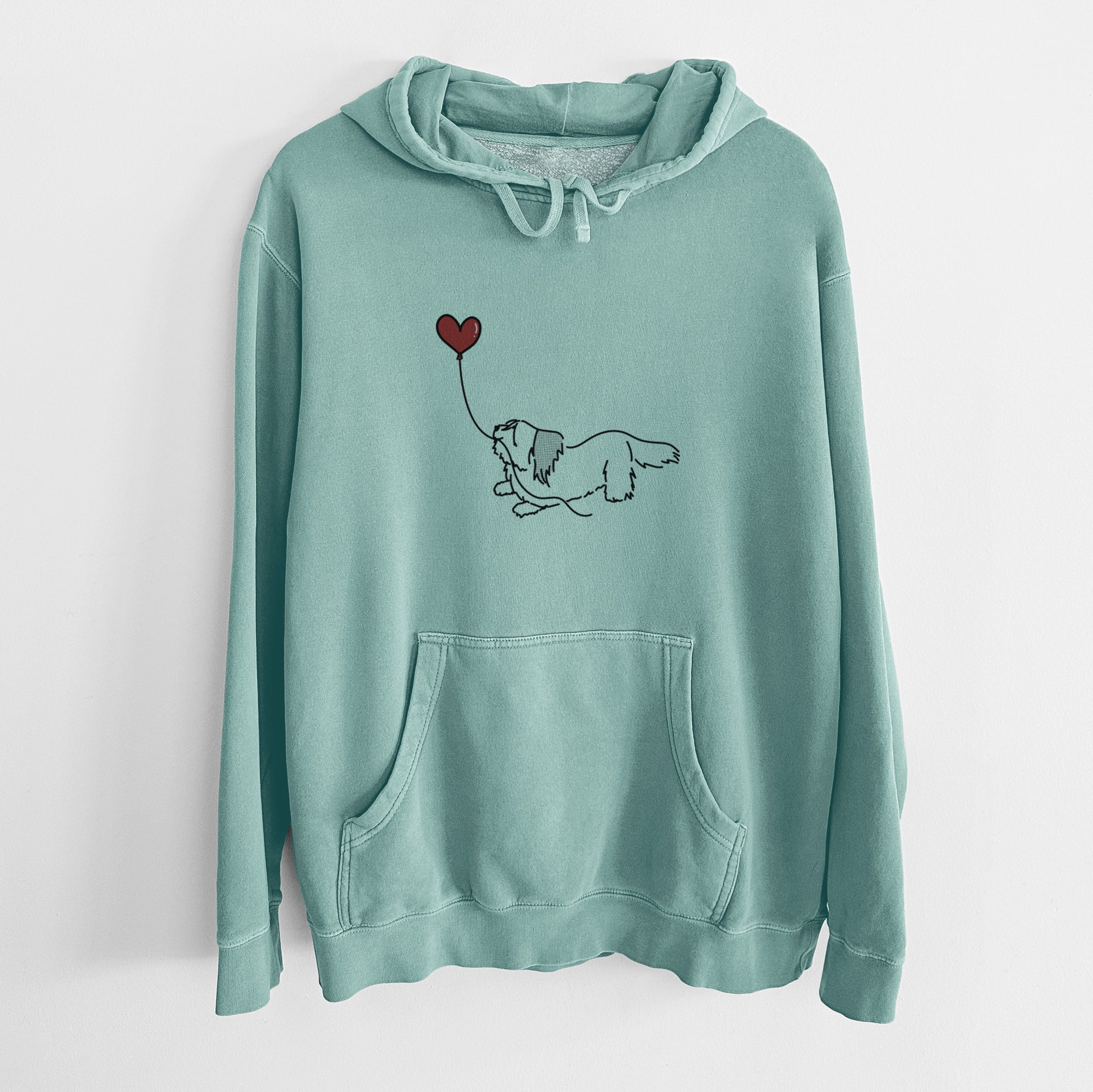 Skye Terrier Heart String - Unisex Pigment Dyed Hoodie