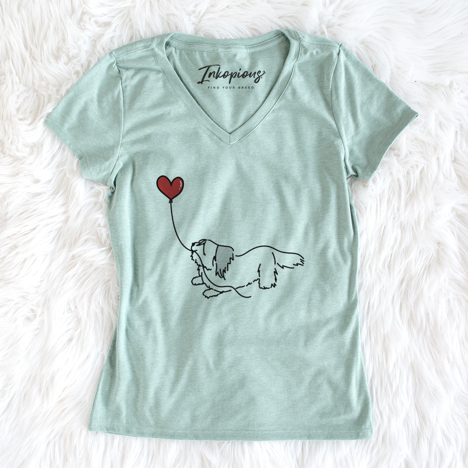 Skye Terrier Heart String - Women's Perfect V-neck Shirt