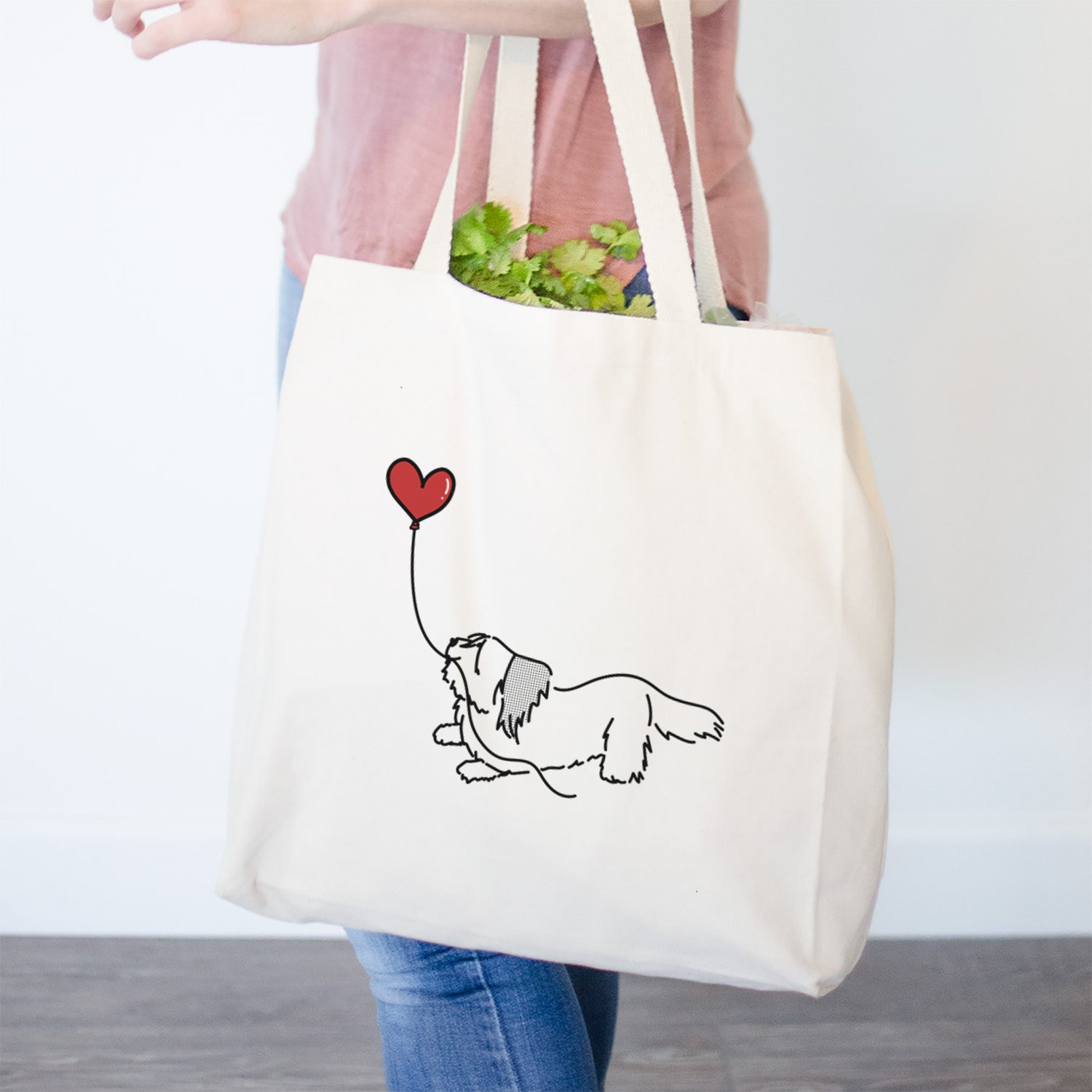 Skye Terrier Heart String- Tote Bag