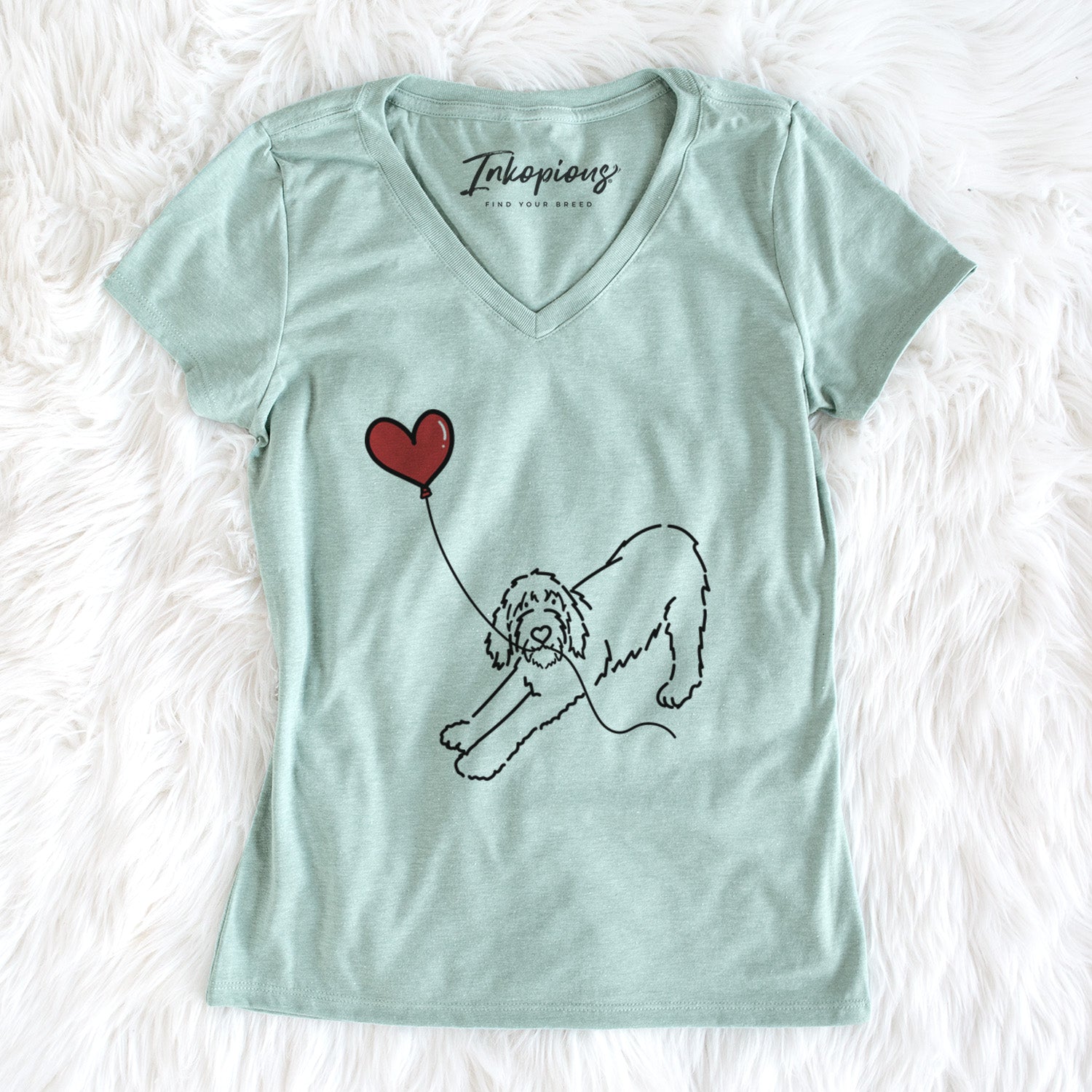 Spinone Italiano Heart String - Women's Perfect V-neck Shirt