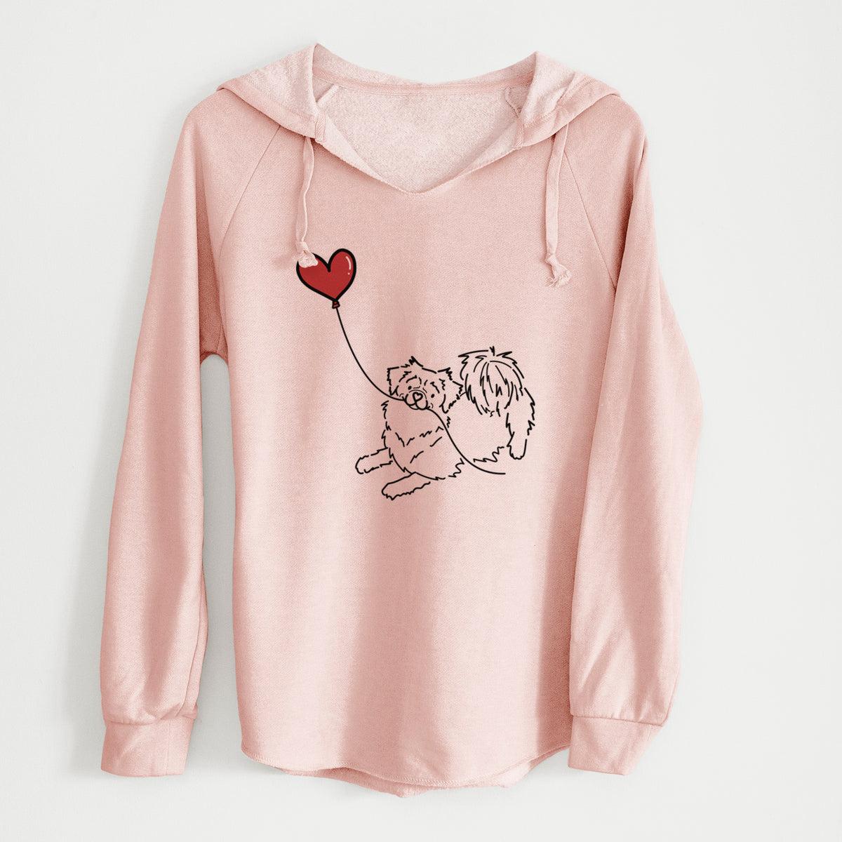 Tibetan Spaniel Heart String - Cali Wave Hooded Sweatshirt