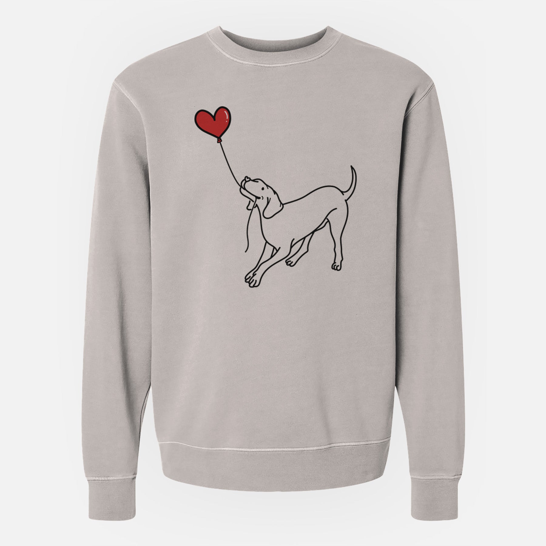 Vizsla Heart String - Unisex Pigment Dyed Crew Sweatshirt