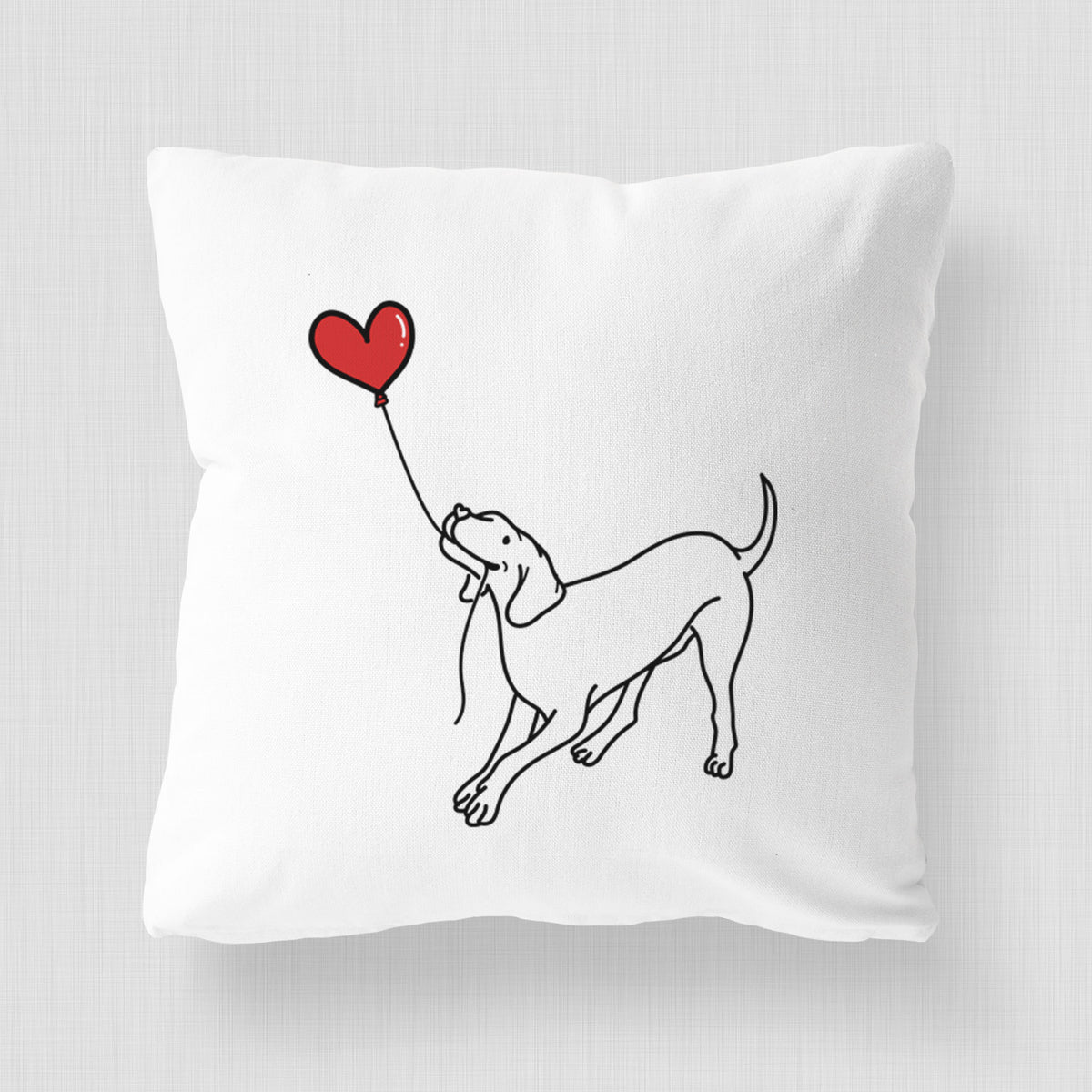 Vizsla Heart String - Throw Pillow Cover
