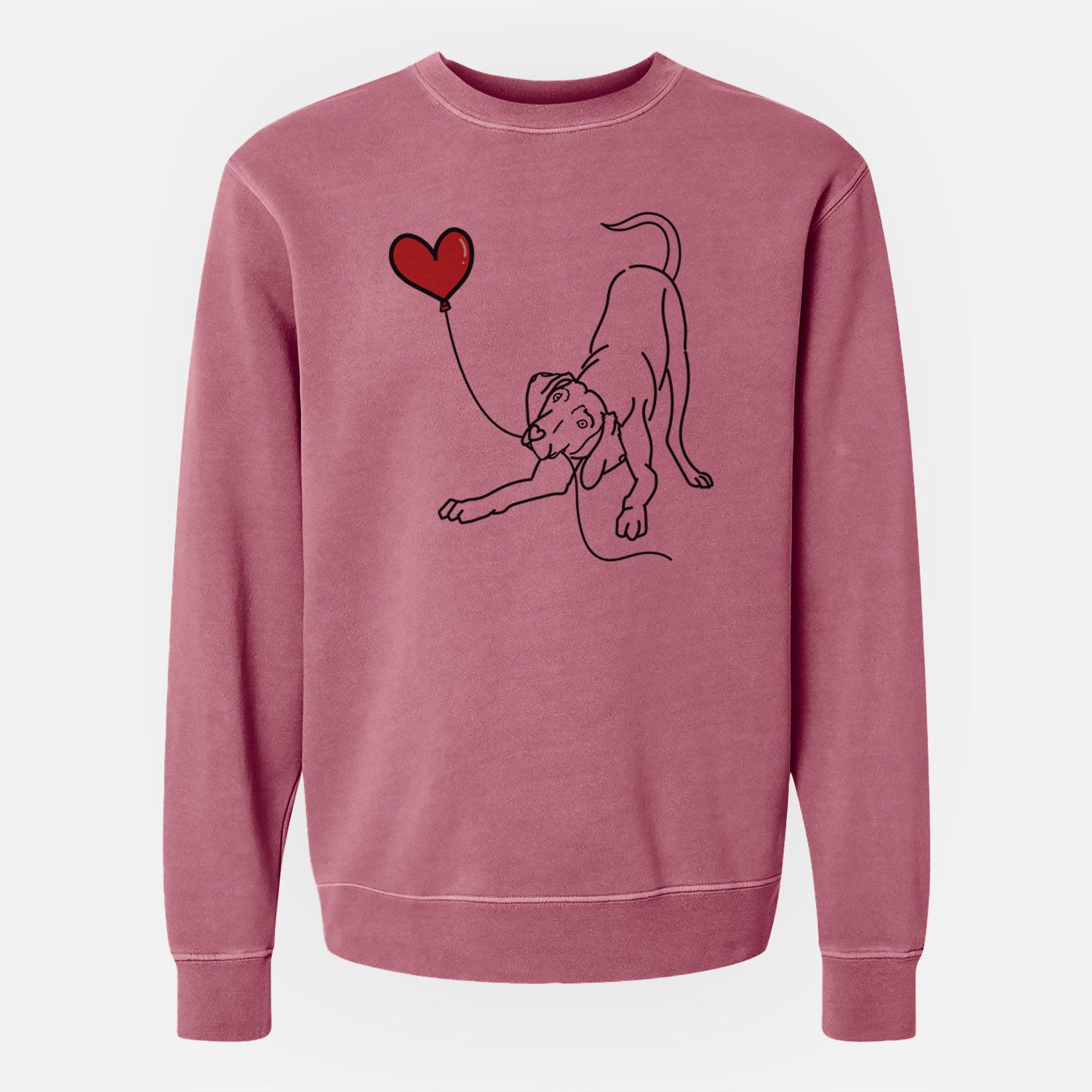 Weimaraner Heart String - Unisex Pigment Dyed Crew Sweatshirt