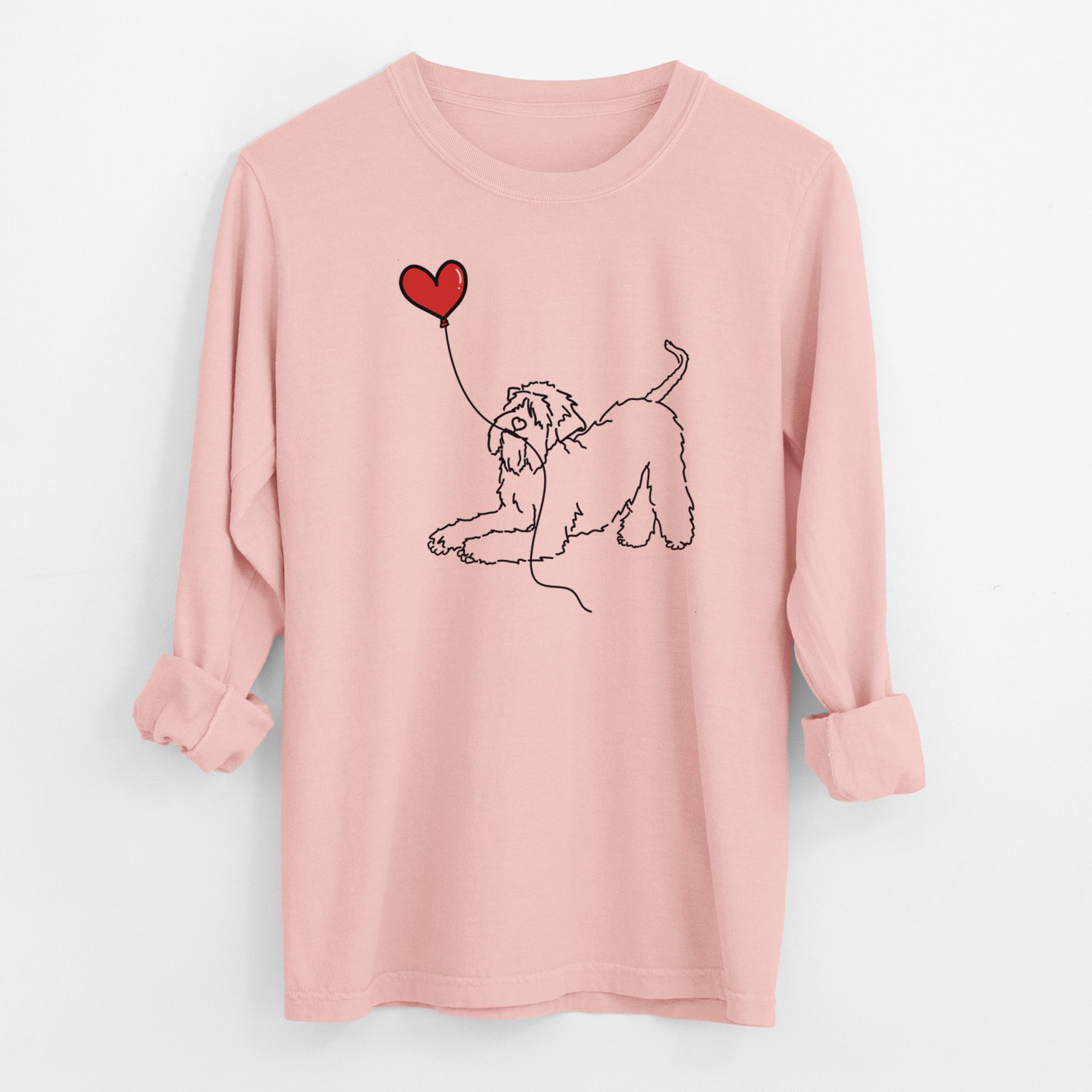 Soft-Coated Wheaten Terrier Heart String - Men's Heavyweight 100% Cotton Long Sleeve