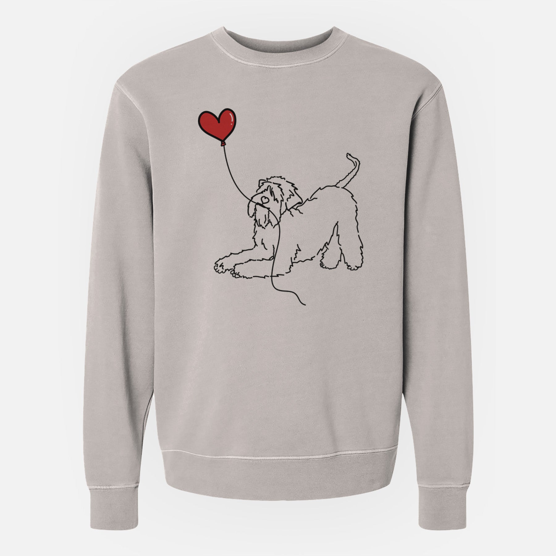 Soft-Coated Wheaten Terrier Heart String - Unisex Pigment Dyed Crew Sweatshirt