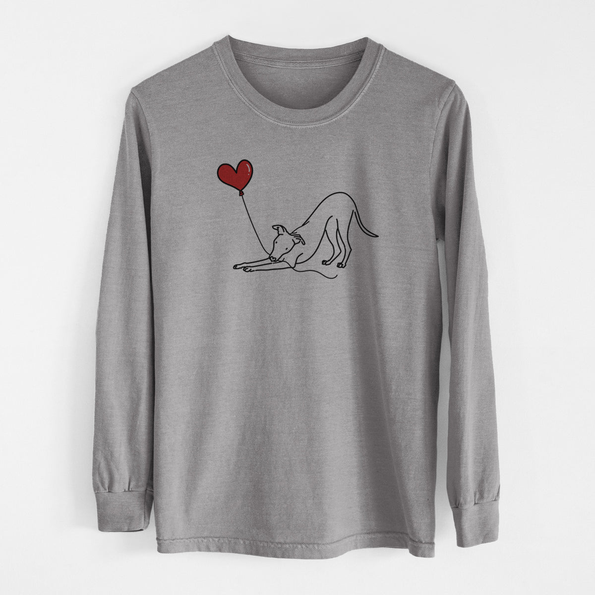 Whippet Heart String - Men's Heavyweight 100% Cotton Long Sleeve