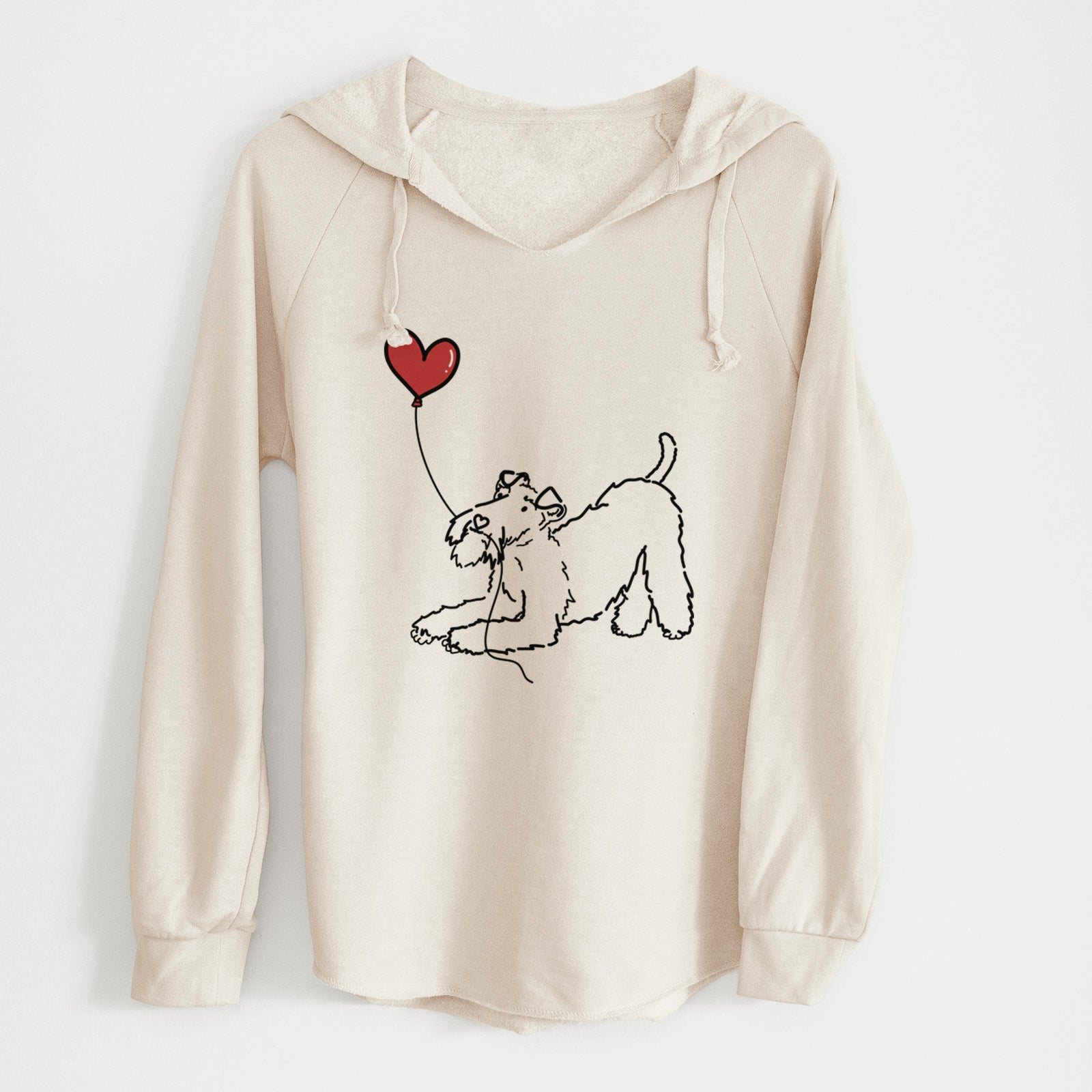 Wire Fox Terrier Heart String - Cali Wave Hooded Sweatshirt