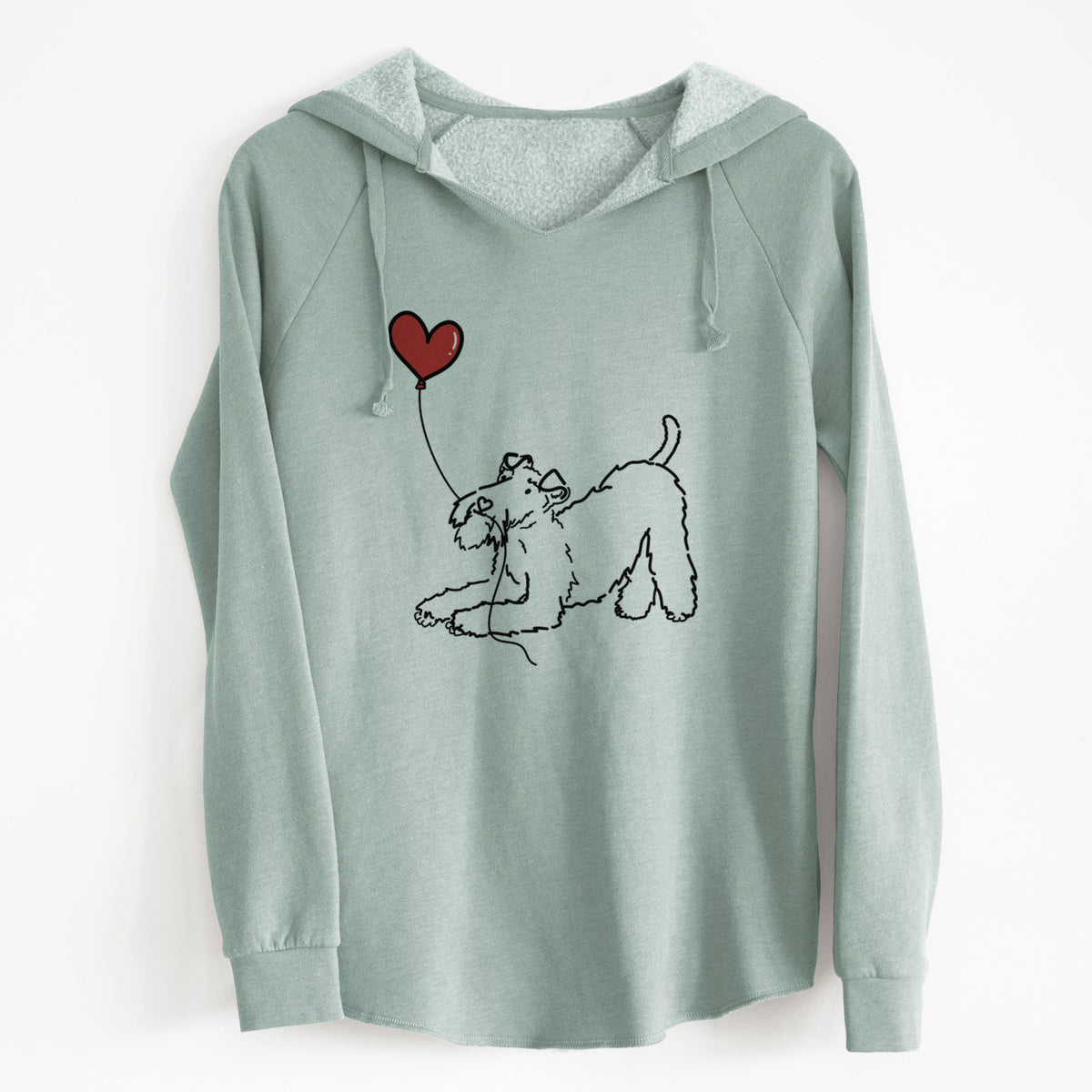 Wire Fox Terrier Heart String - Cali Wave Hooded Sweatshirt
