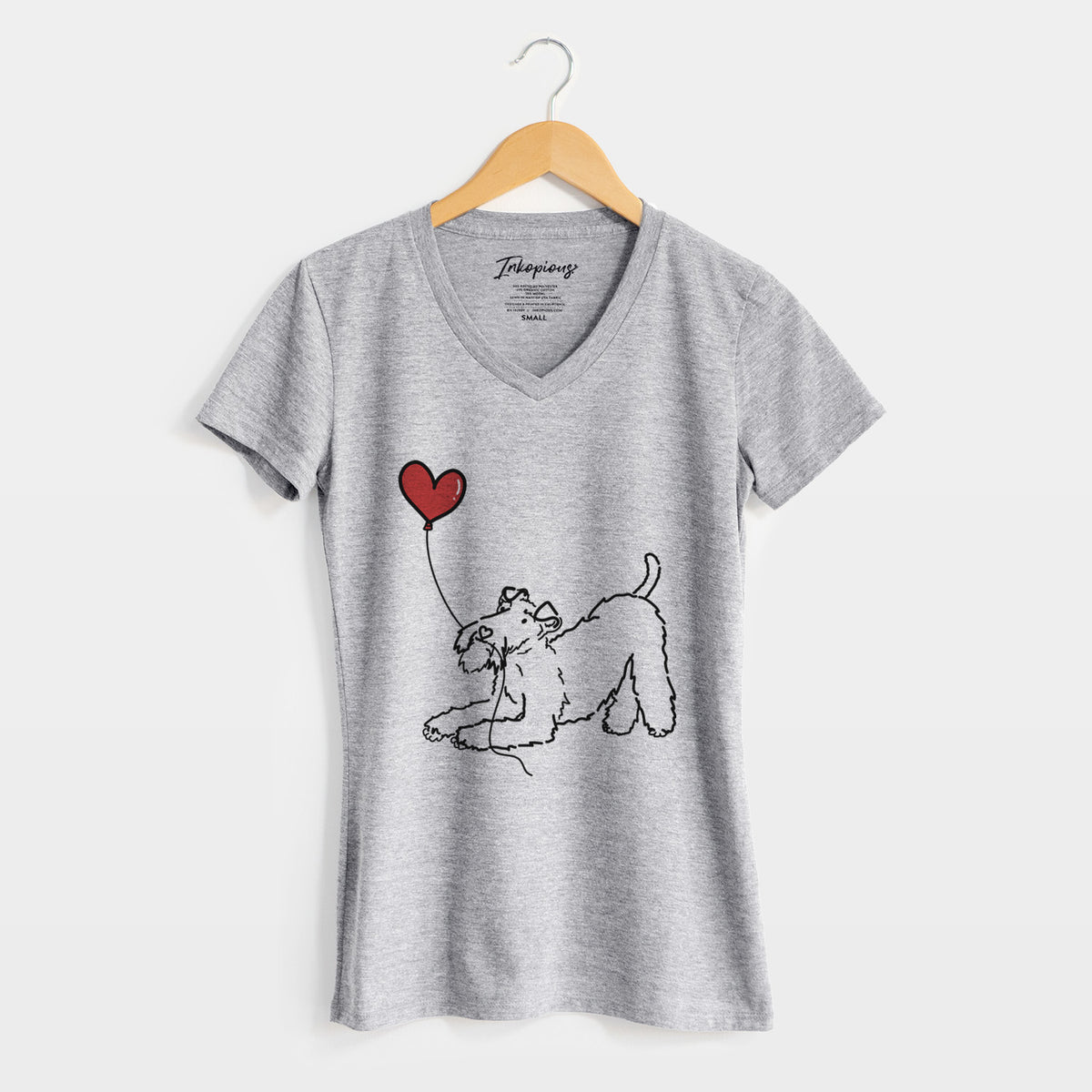 Wire Fox Terrier Heart String - Women&#39;s Perfect V-neck Shirt