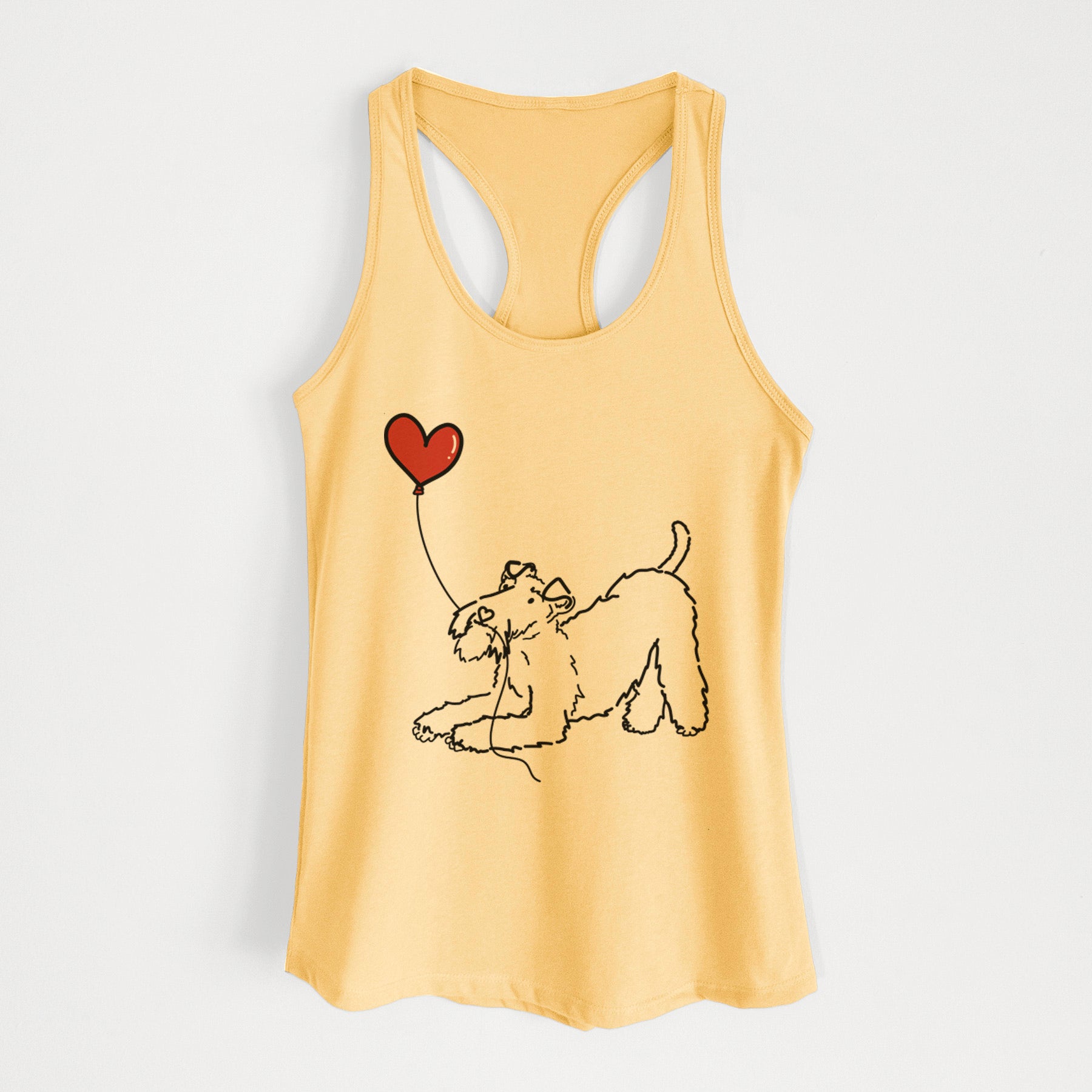 Wire Fox Terrier Heart String - Women's Racerback Tanktop