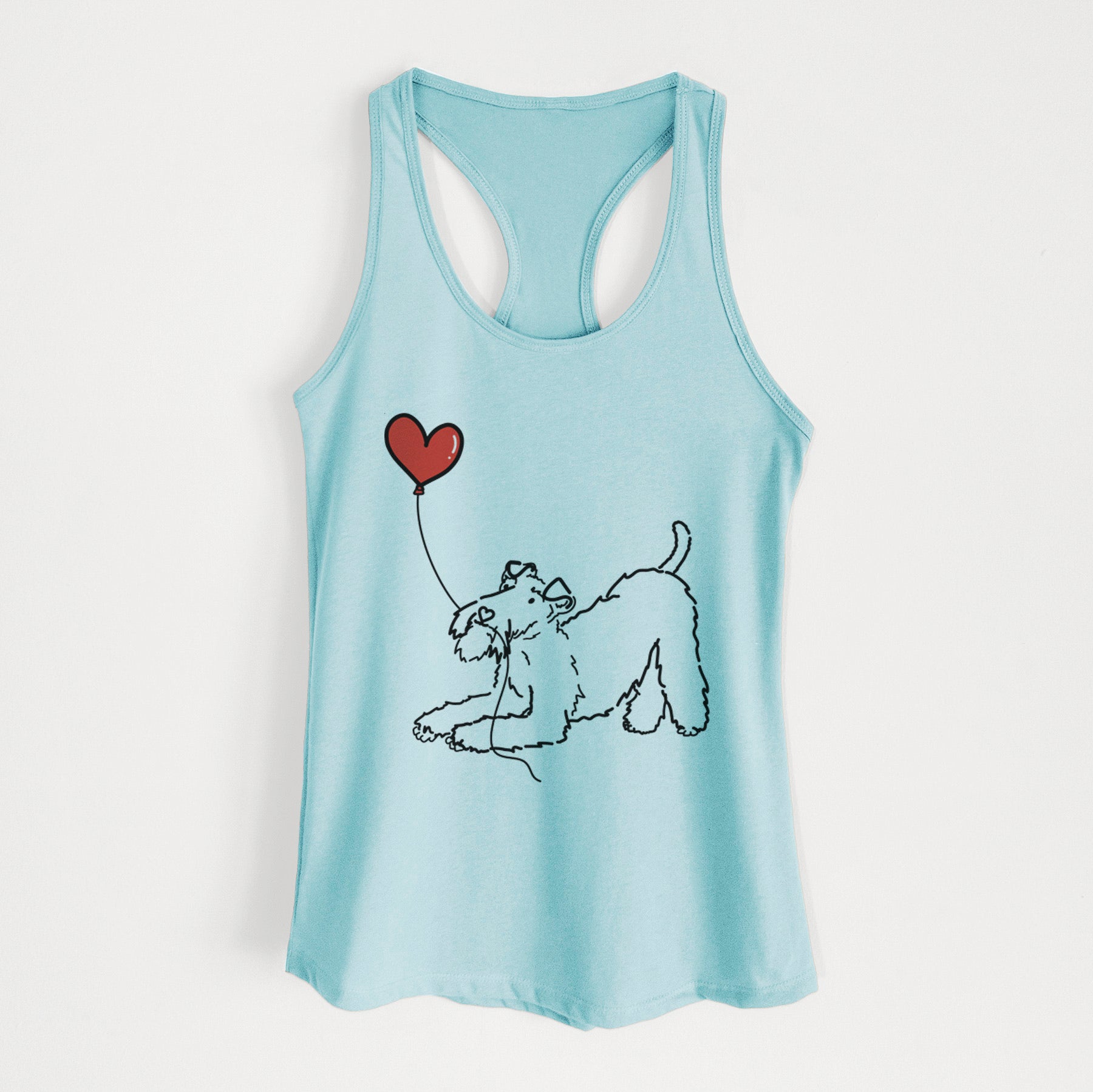 Wire Fox Terrier Heart String - Women's Racerback Tanktop