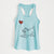 Wire Fox Terrier Heart String - Women's Racerback Tanktop