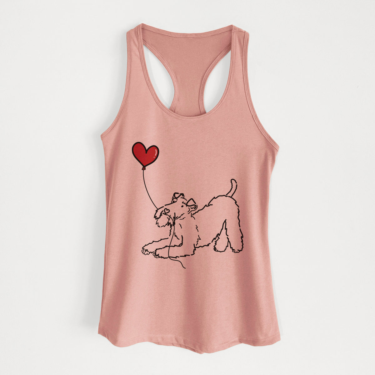 Wire Fox Terrier Heart String - Women&#39;s Racerback Tanktop