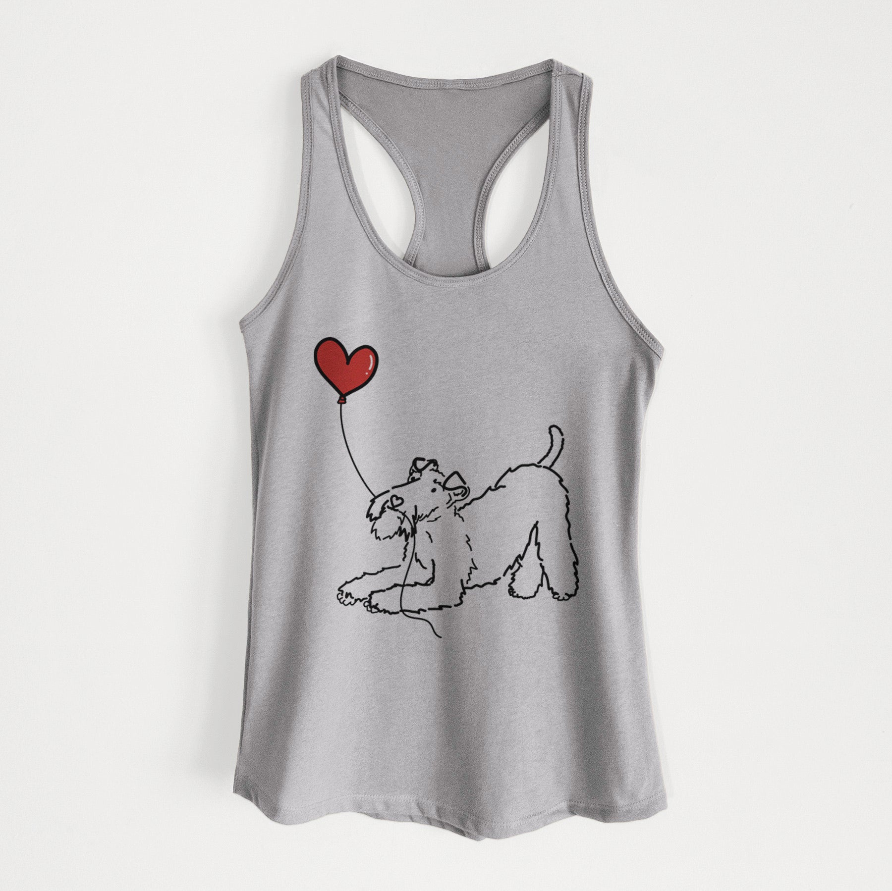 Wire Fox Terrier Heart String - Women's Racerback Tanktop