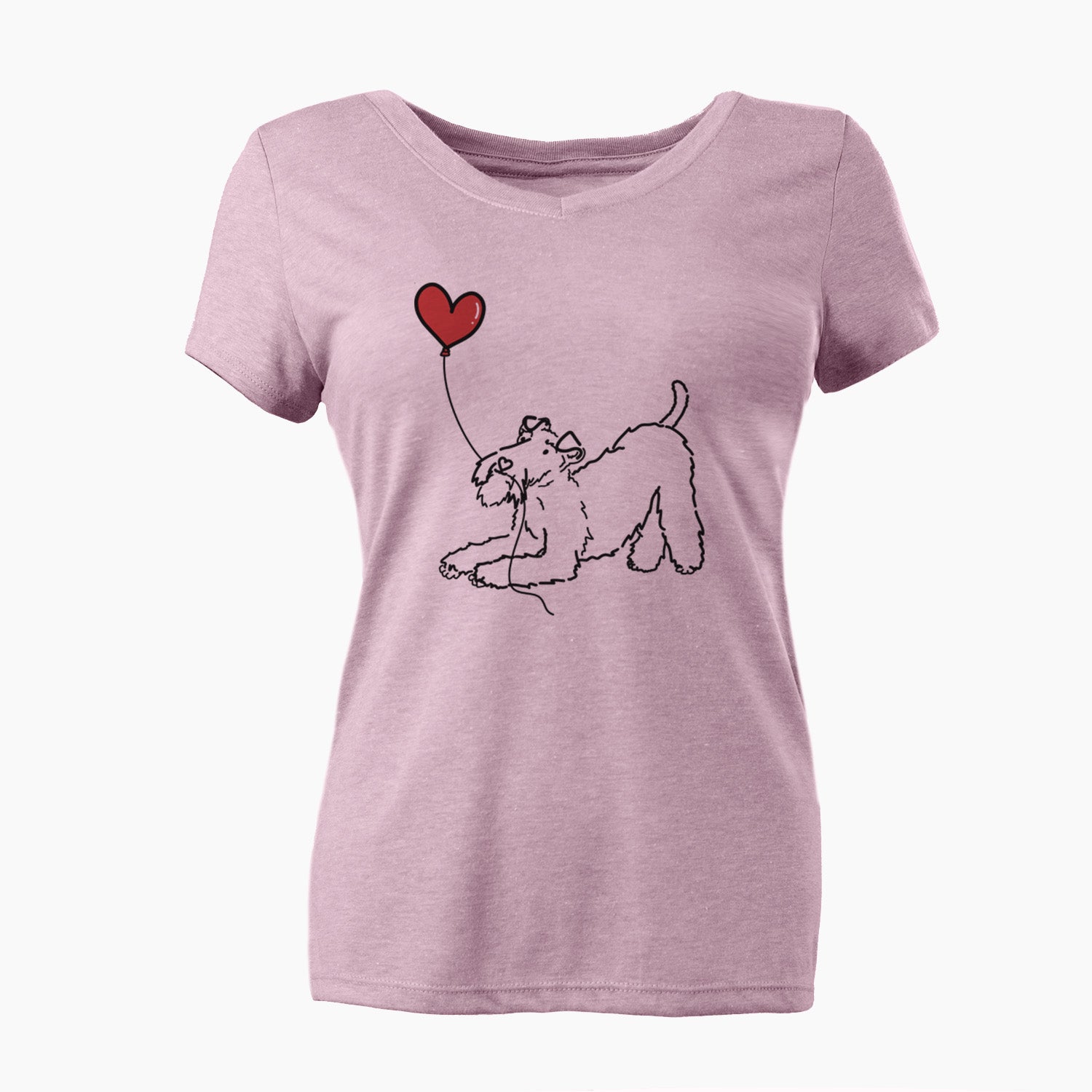 Wire Fox Terrier Heart String - Women's Perfect V-neck Shirt