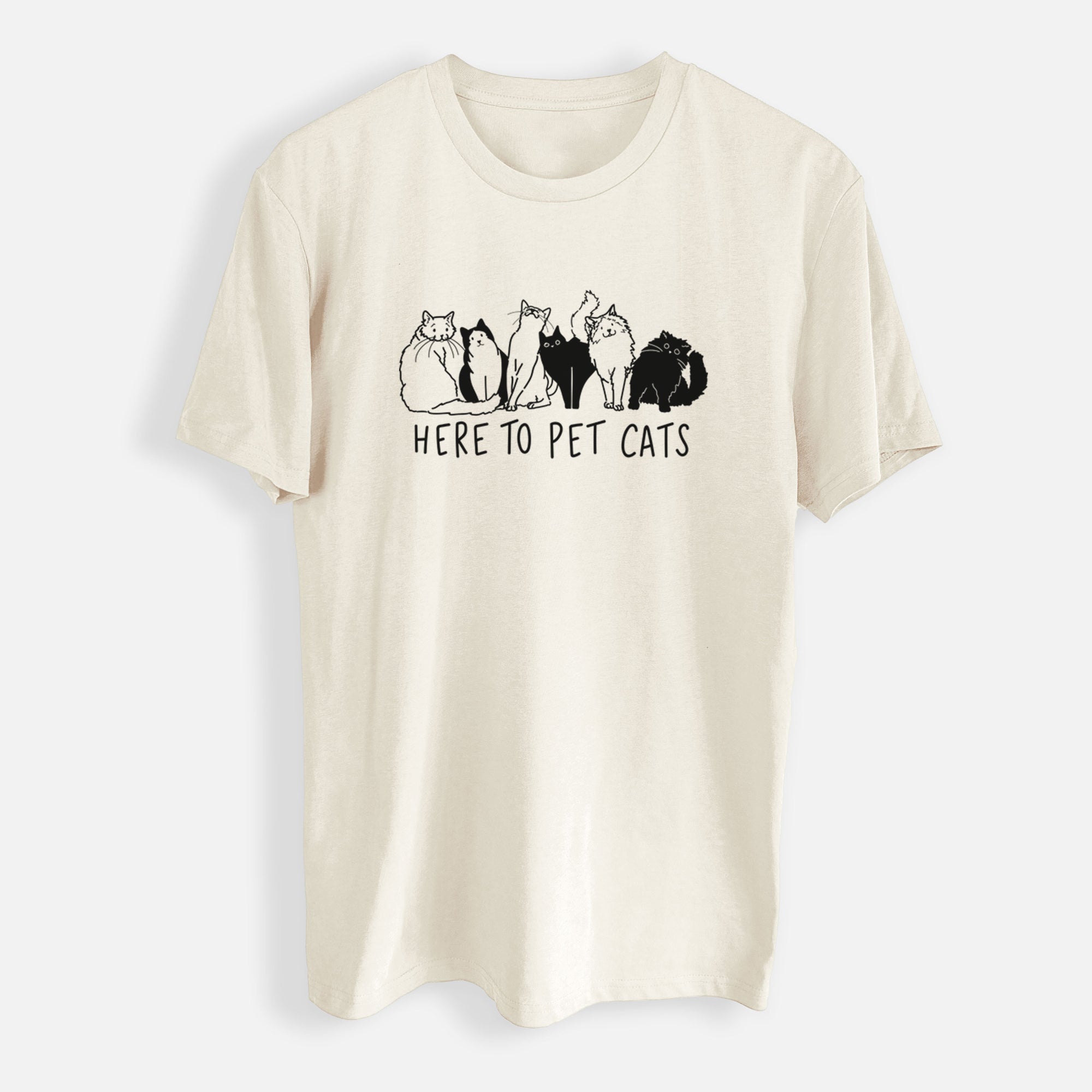 Here to Pet Cats - Mens Everyday Staple Tee