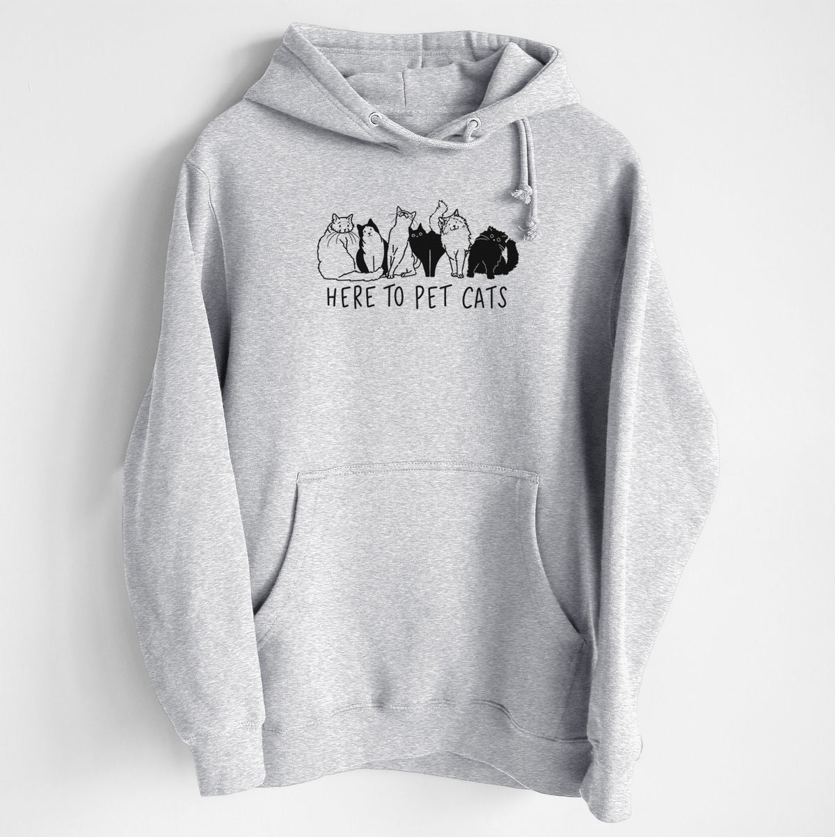 Here to Pet Cats - Heavyweight Fleece Hoodie