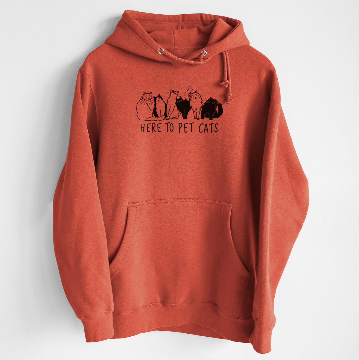 Here to Pet Cats - Heavyweight Fleece Hoodie