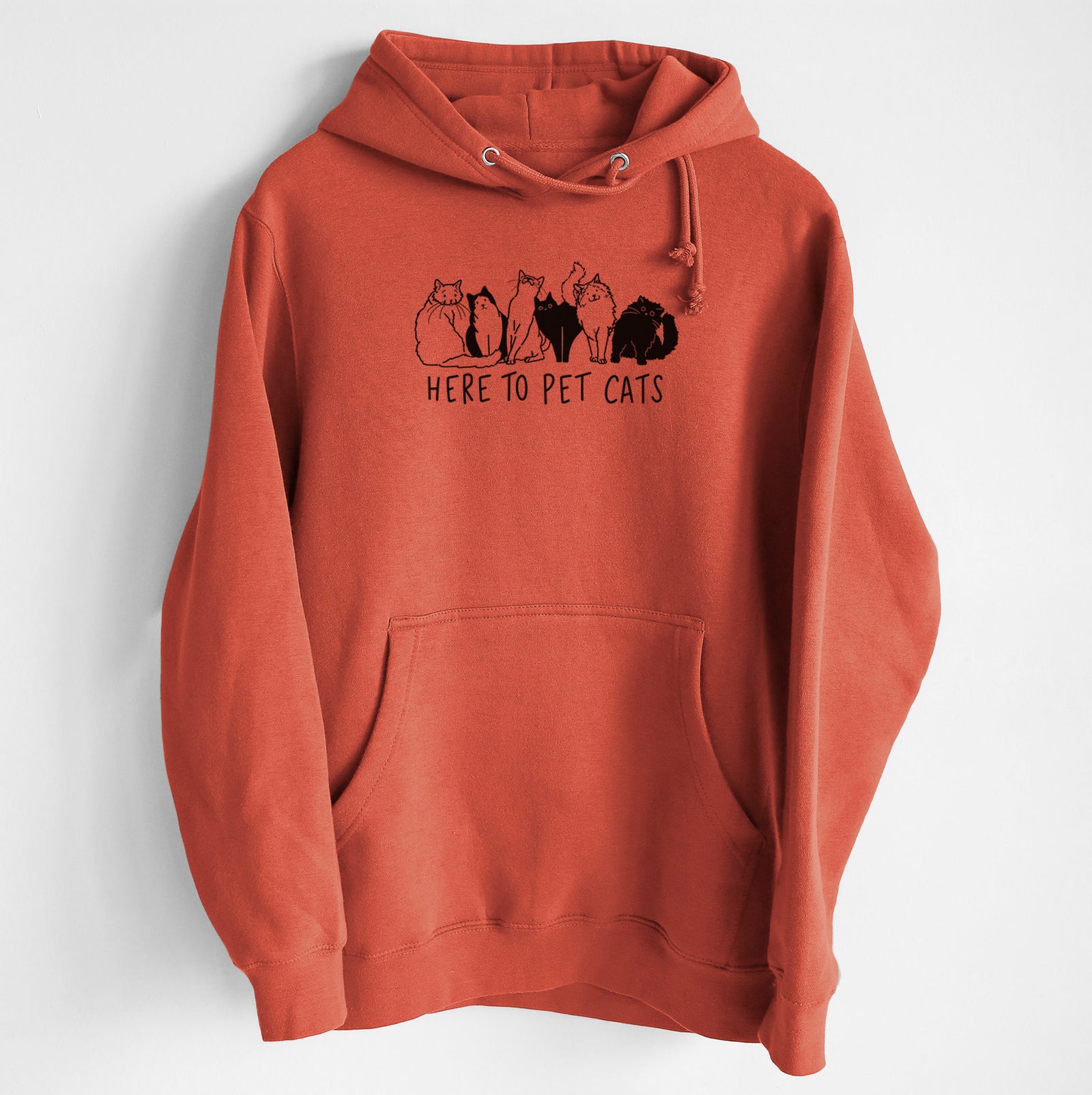 Here to Pet Cats - Heavyweight Fleece Hoodie