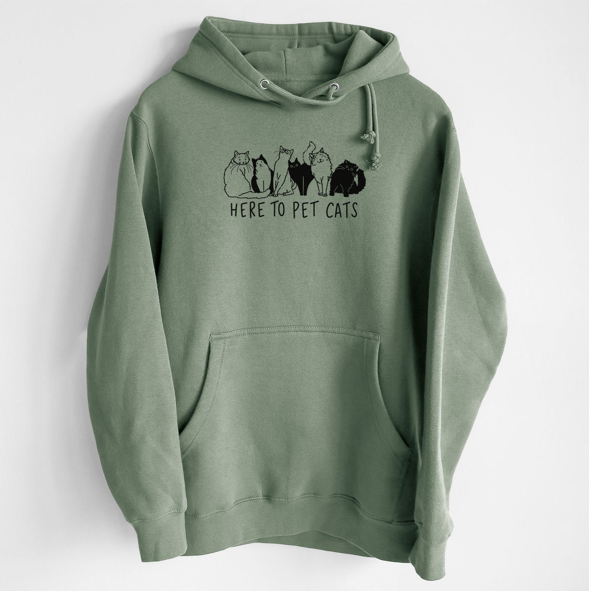 Here to Pet Cats - Heavyweight Fleece Hoodie