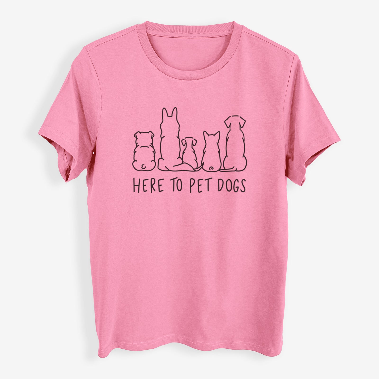 Here To Pet Dogs - Womens Everyday Maple Tee