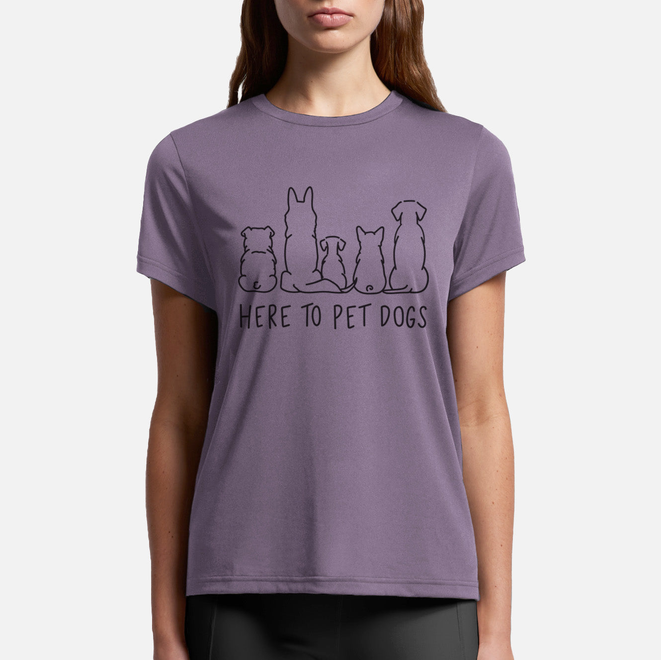 Here To Pet Dogs - Womens Everyday Maple Tee