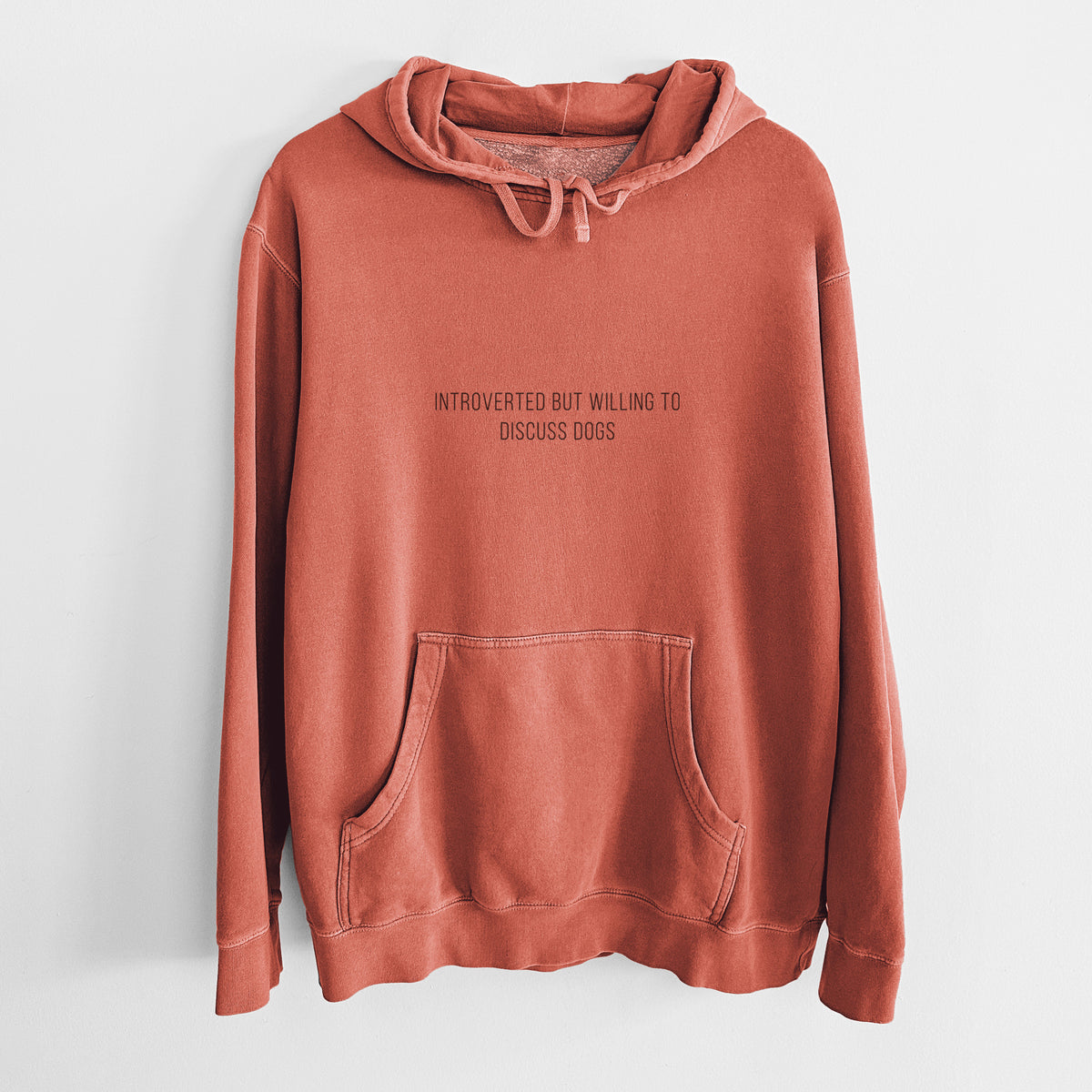 Introverted but Willing to Discuss Dogs - Unisex Pigment Dyed Hoodie