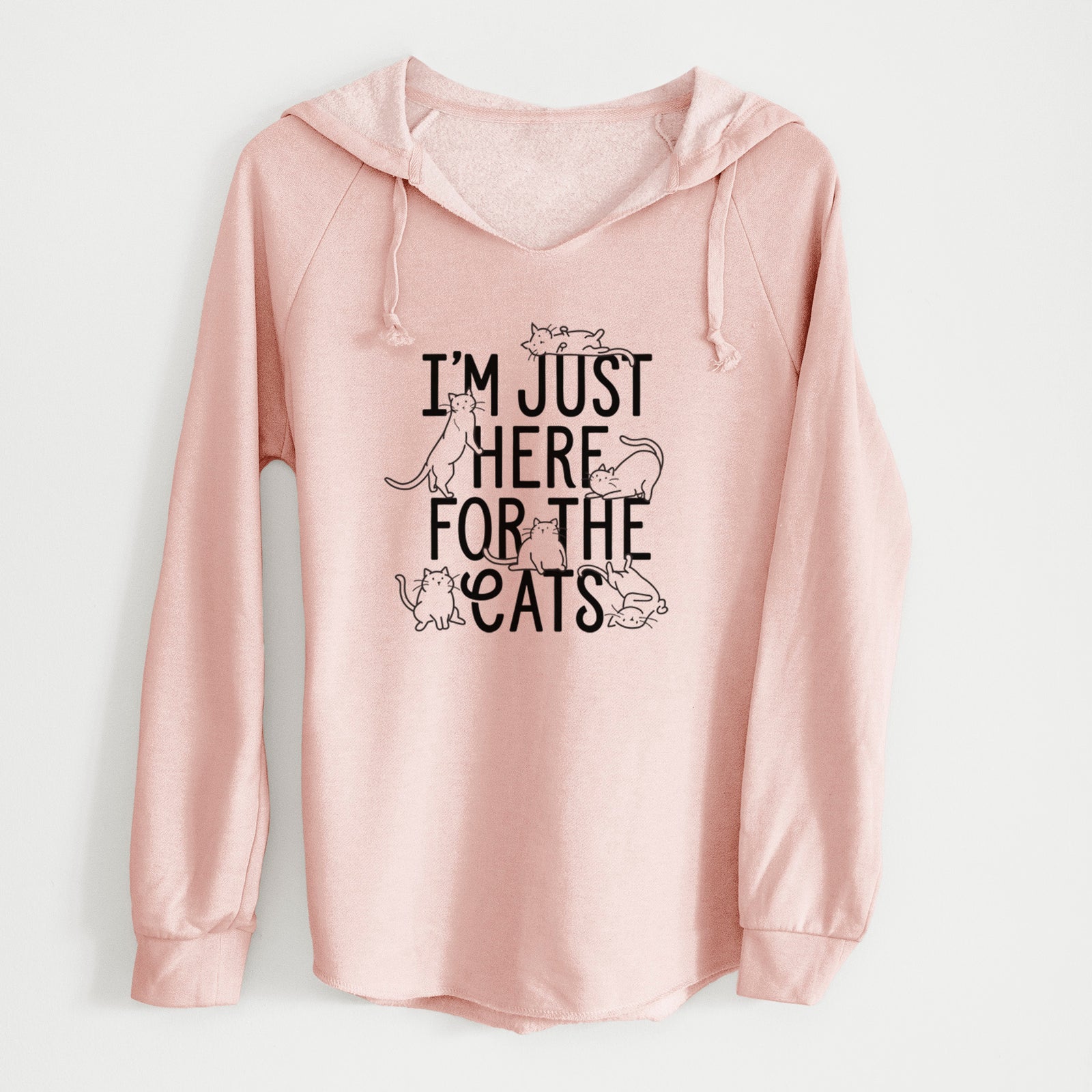 I'm Just Here For The Cats - Cali Wave Hooded Sweatshirt