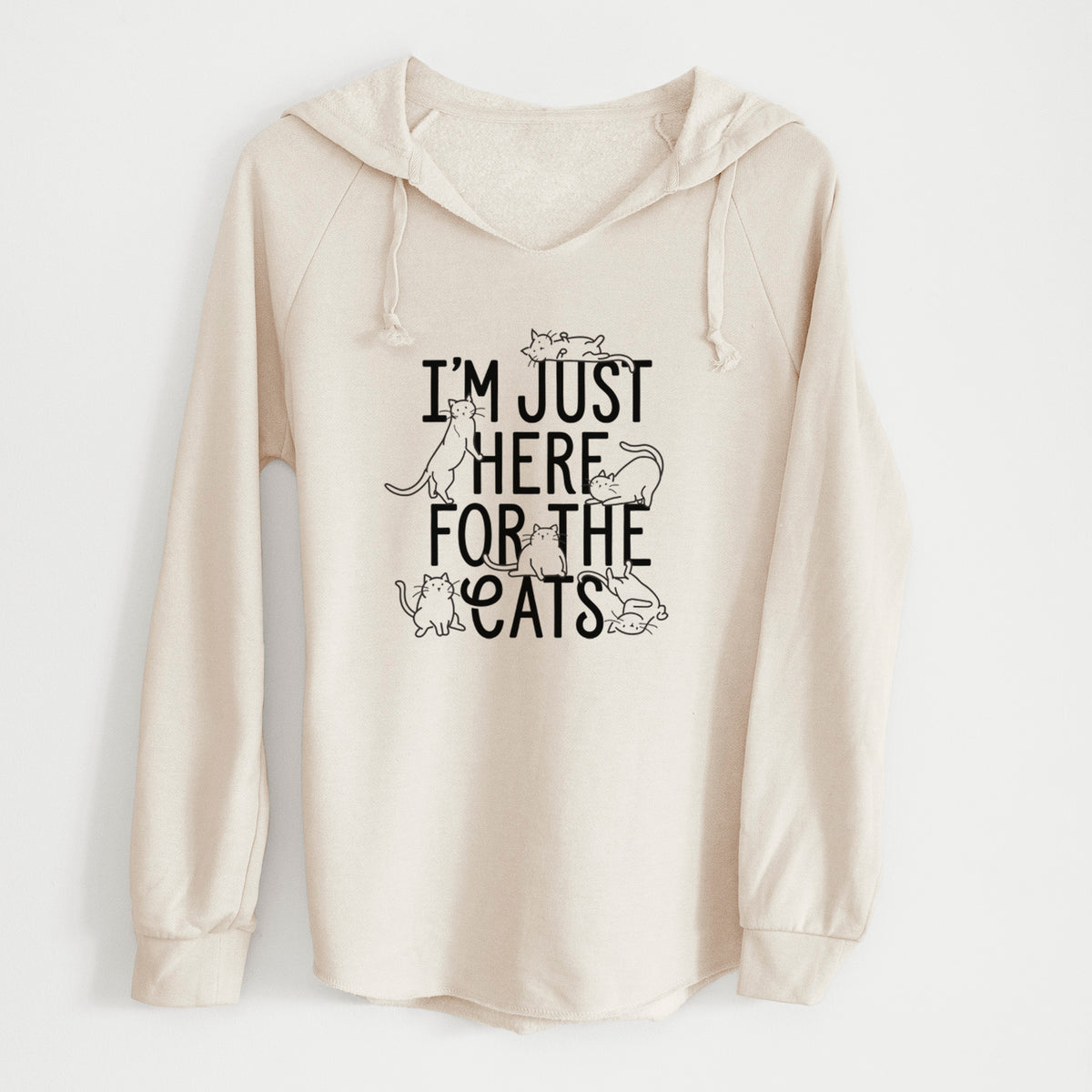 I'm Just Here For The Cats - Cali Wave Hooded Sweatshirt