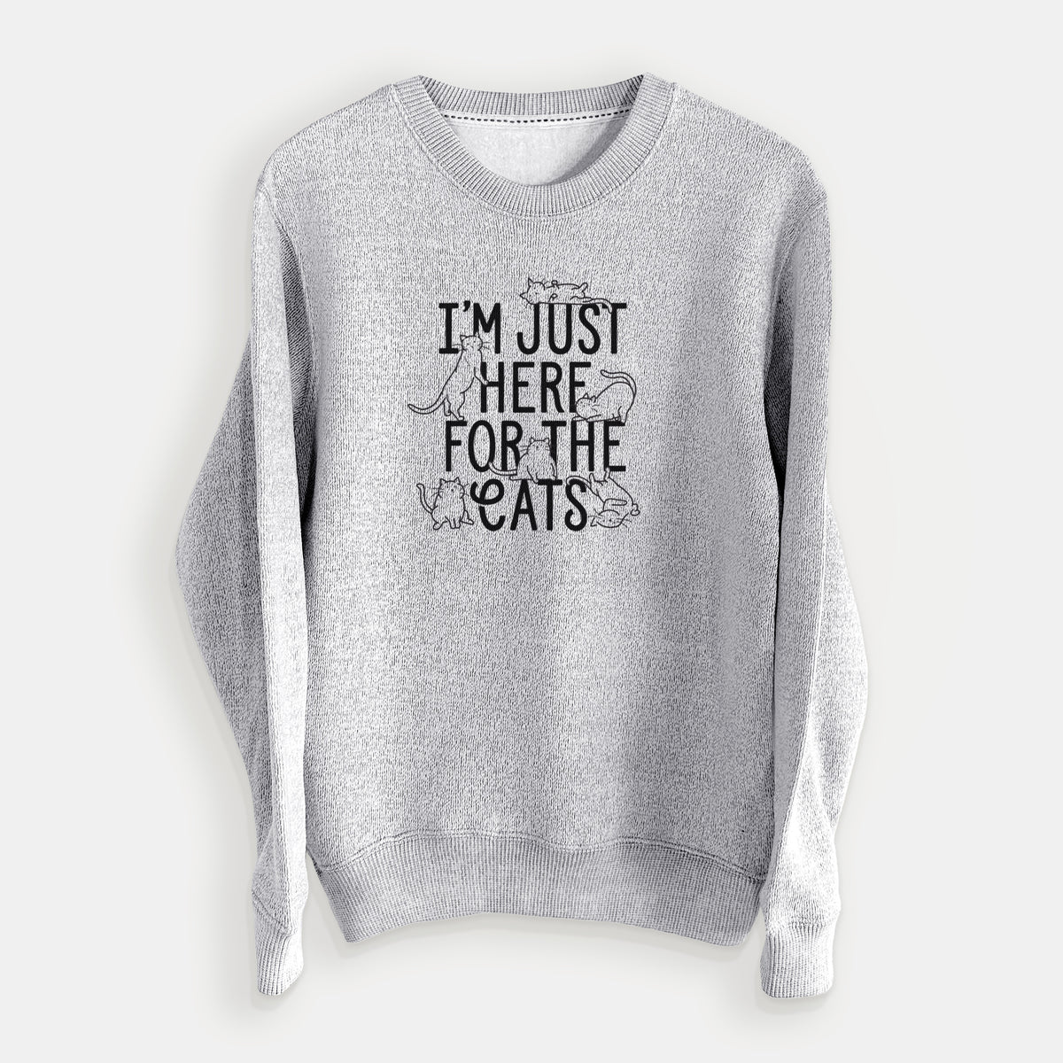 I&#39;m Just Here For The Cats - Knit Sweatshirt