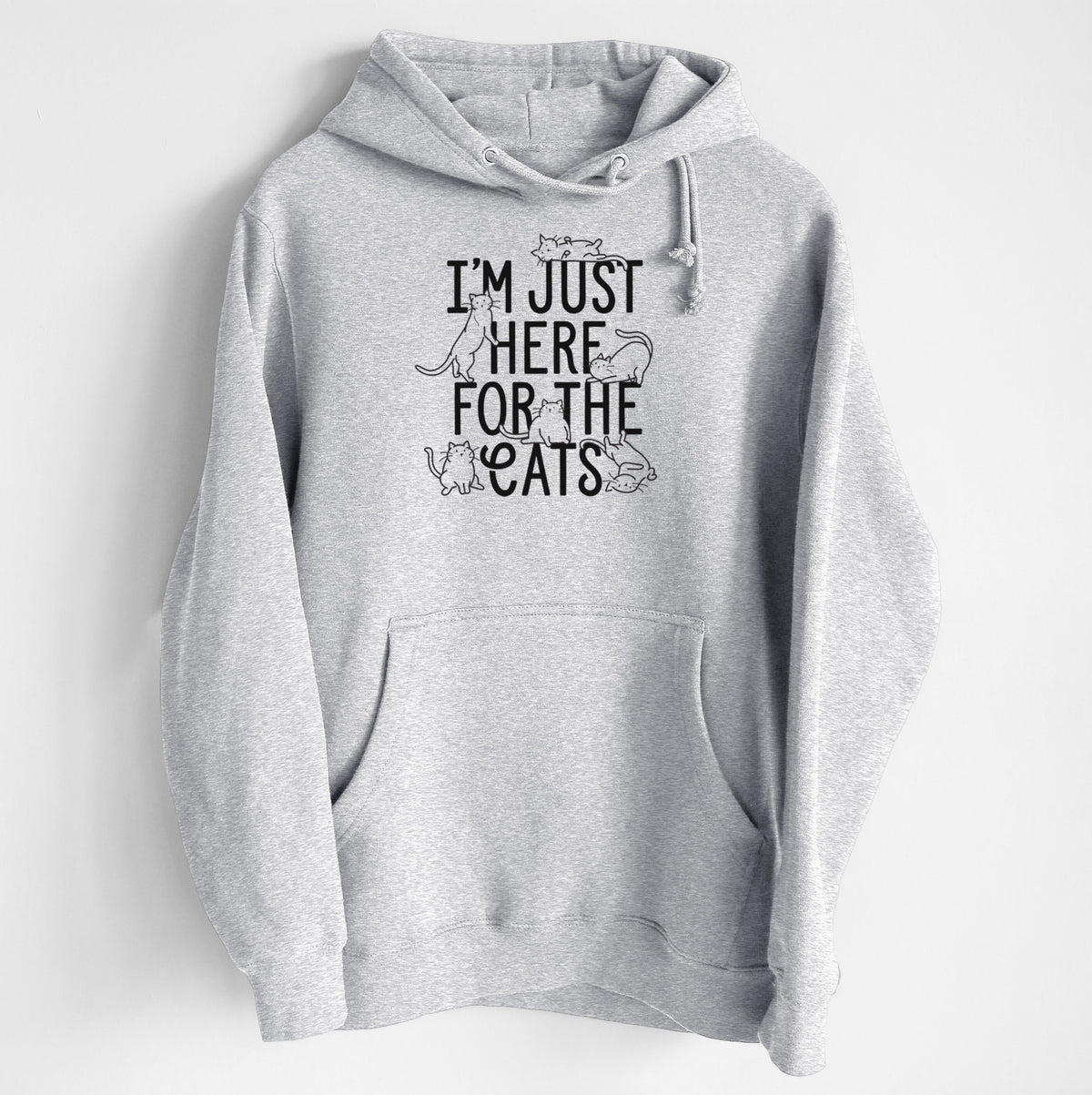 I'm Just Here For The Cats - Heavyweight Fleece Hoodie