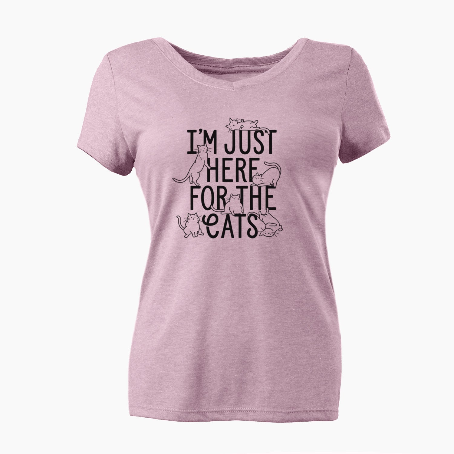 I'm Just Here For The Cats - Women's Perfect V-neck Shirt