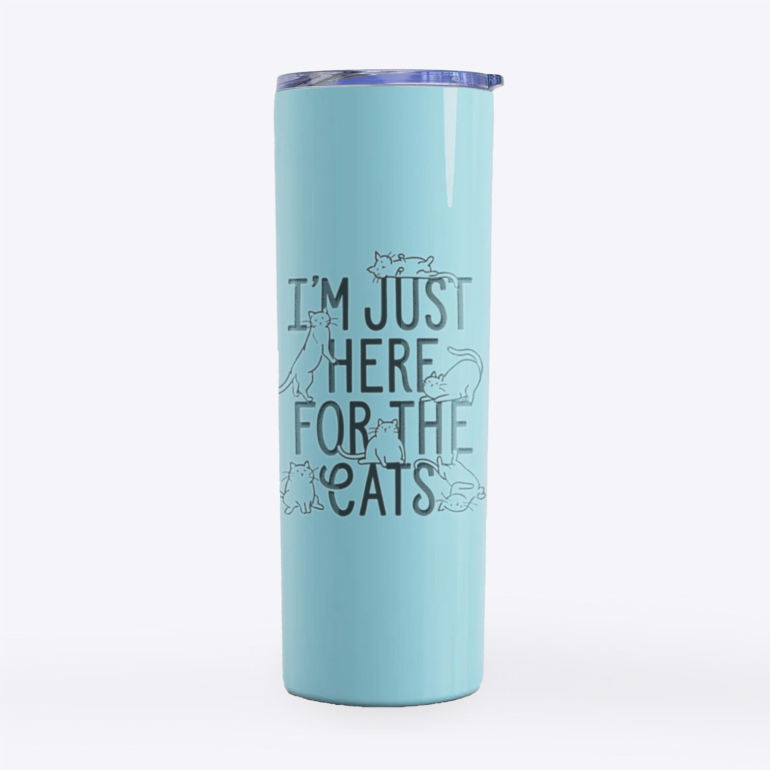 I'm Just Here For The Cats- 20oz Skinny Tumbler