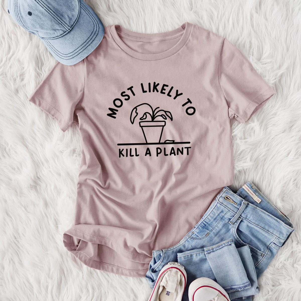 Most Likely to Kill a Plant - Women's Lightweight Relaxed Fit 100% Cotton Crewneck