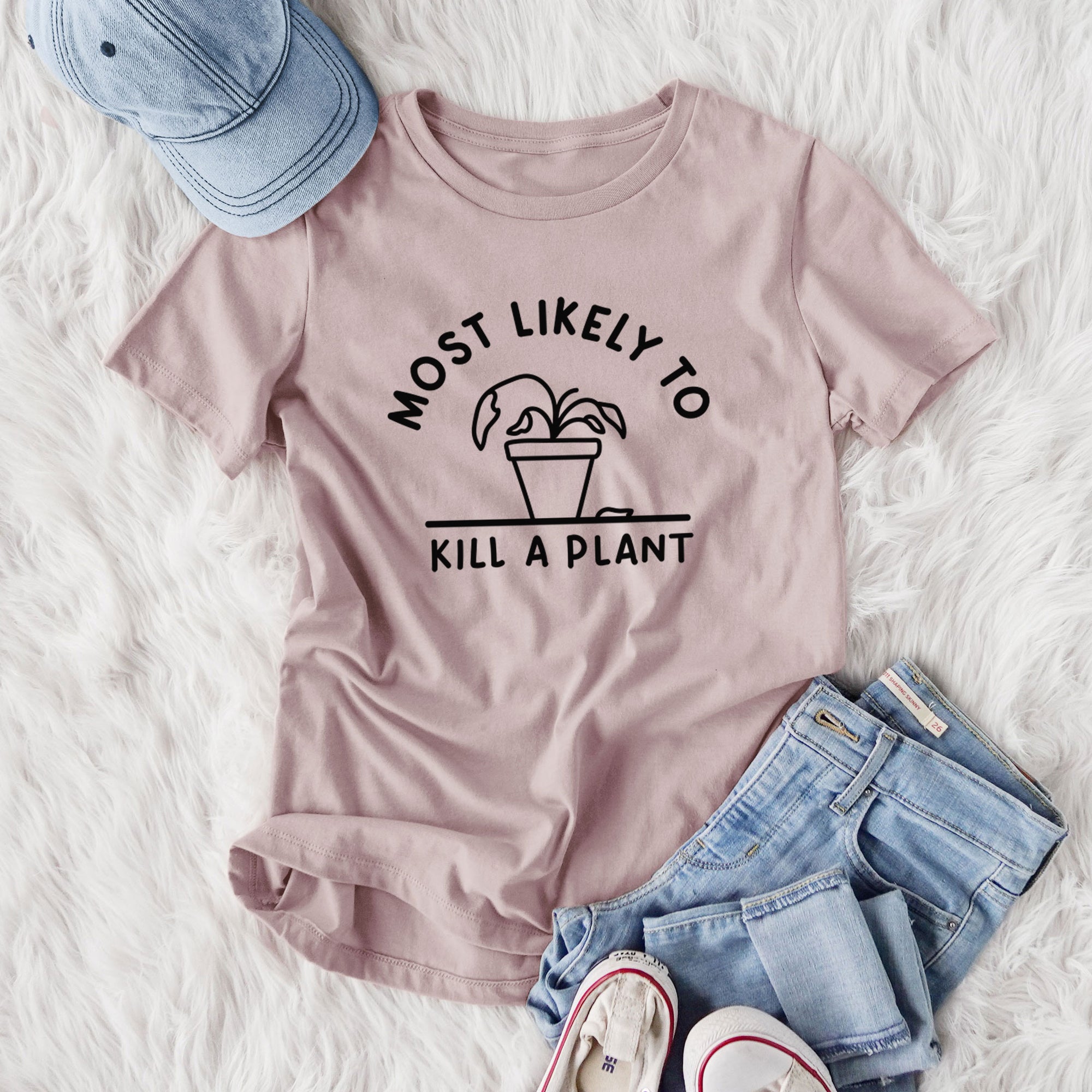 Most Likely to Kill a Plant - Women's Lightweight Relaxed Fit 100% Cotton Crewneck
