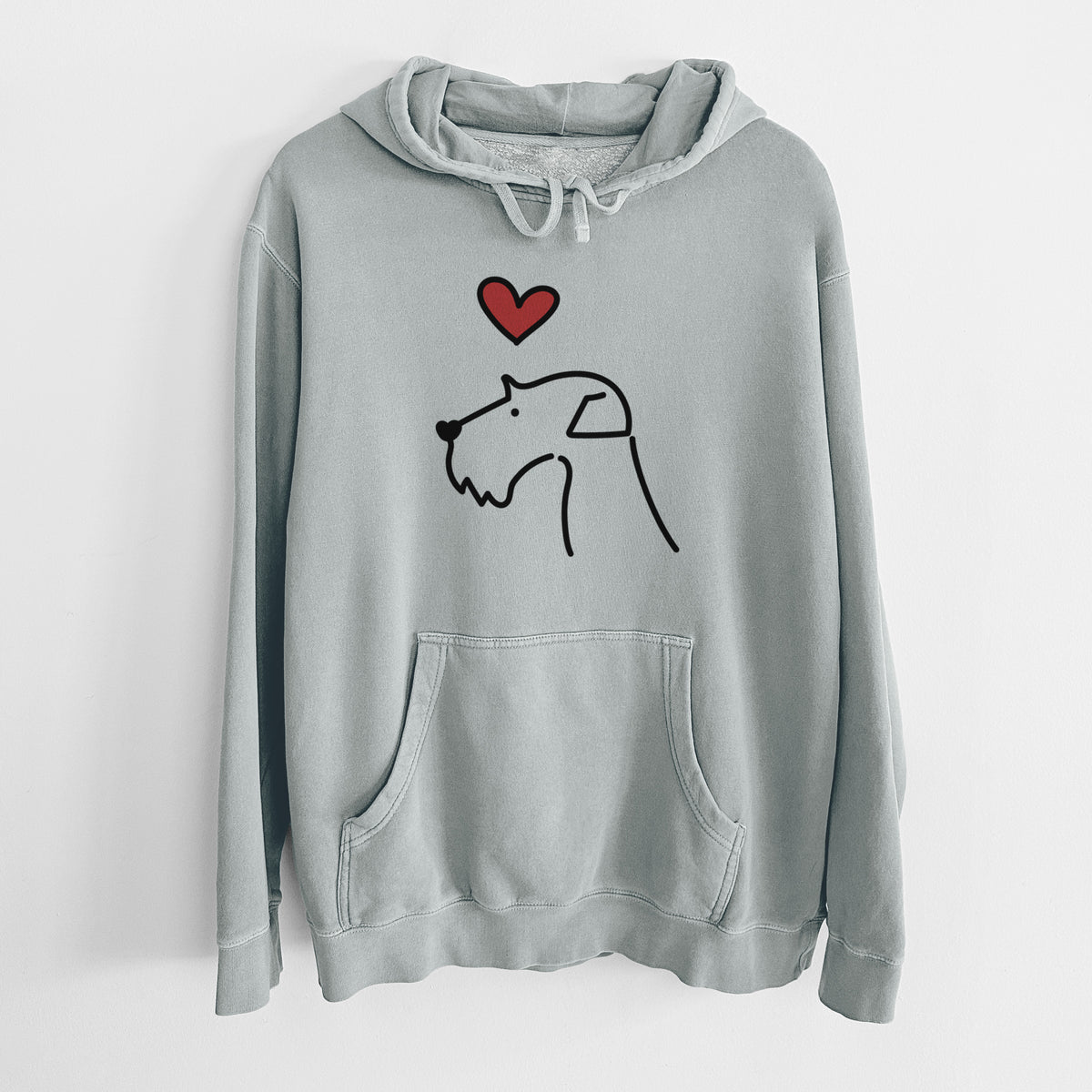 Love Always Airedale Terrier - Unisex Pigment Dyed Hoodie