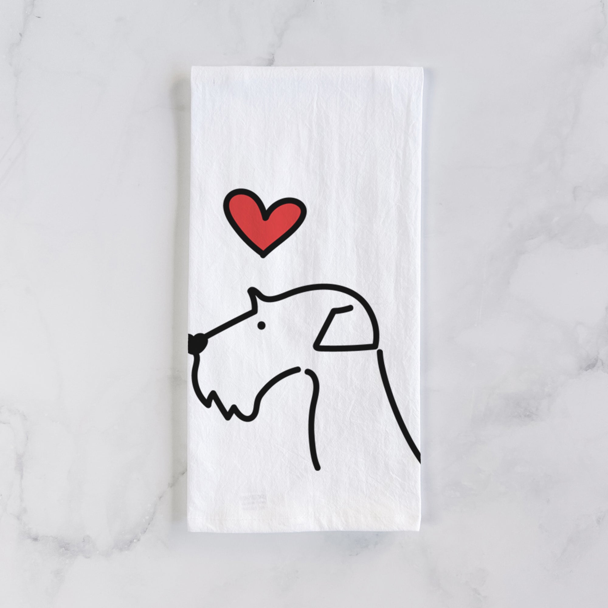 Love Always Airedale Terrier - Tea Towel