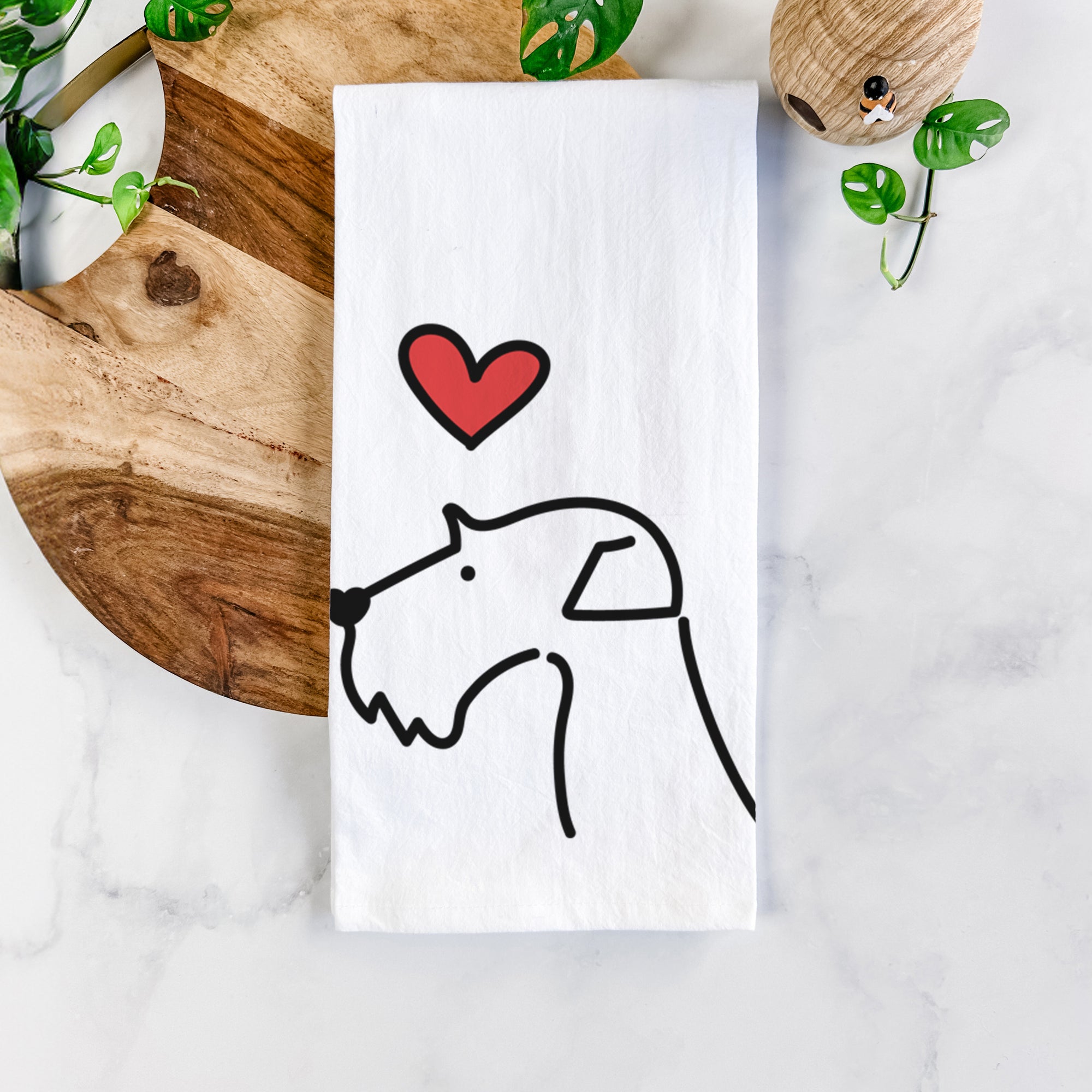 Love Always Airedale Terrier - Tea Towel