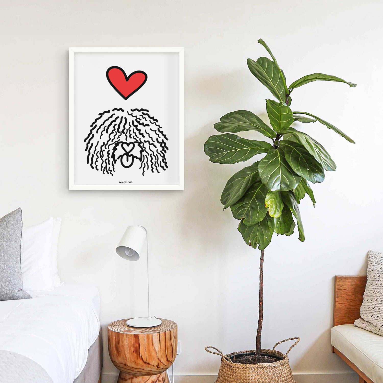 Love Always Spanish Water Dog - Alba Art Print